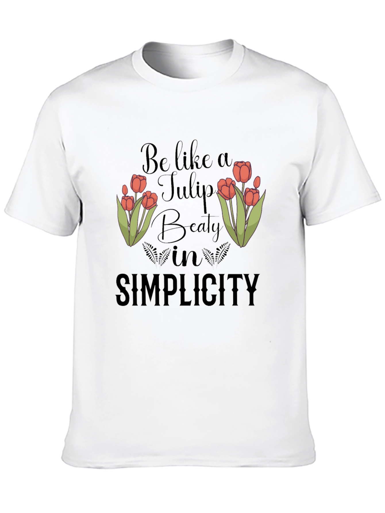 Tulip Simplicity Graphic Tee - Stylish Black Shirt