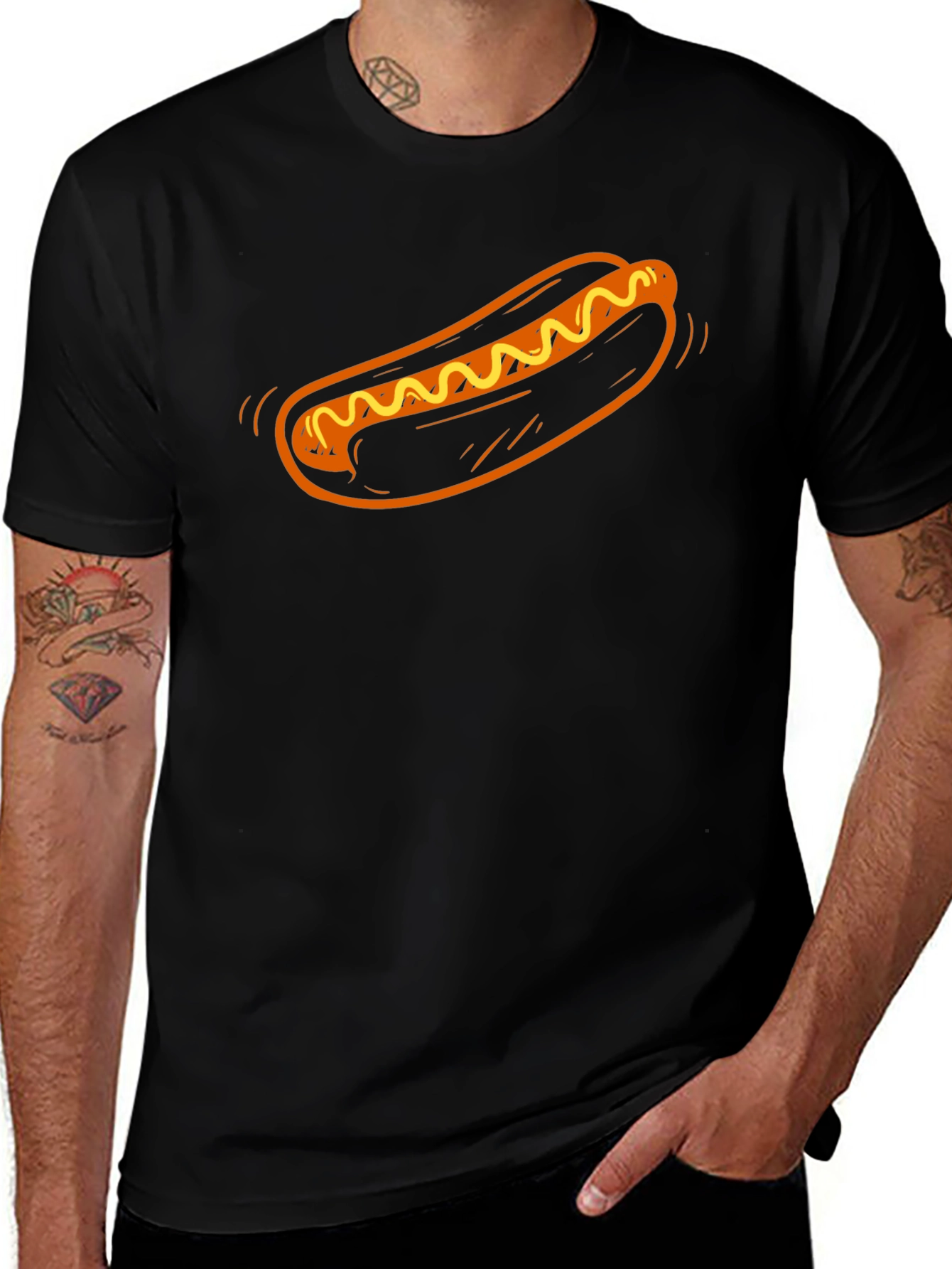 Hot Dog Graphic T-Shirt – Funny Food Lover Tee