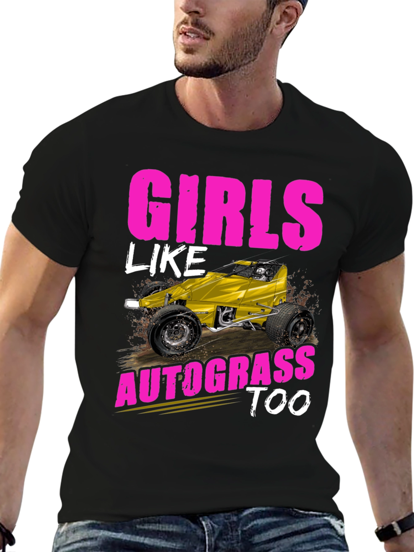 Girls Like Autograss Too Tee - Racing Car Design