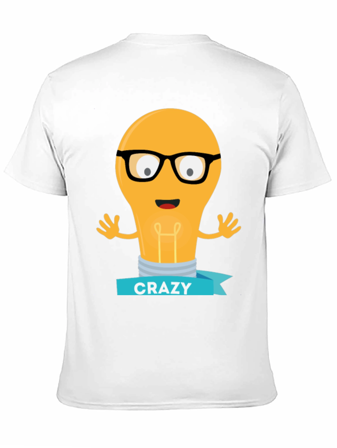 Crazy Lightbulb T-Shirt - Black Novelty Tee