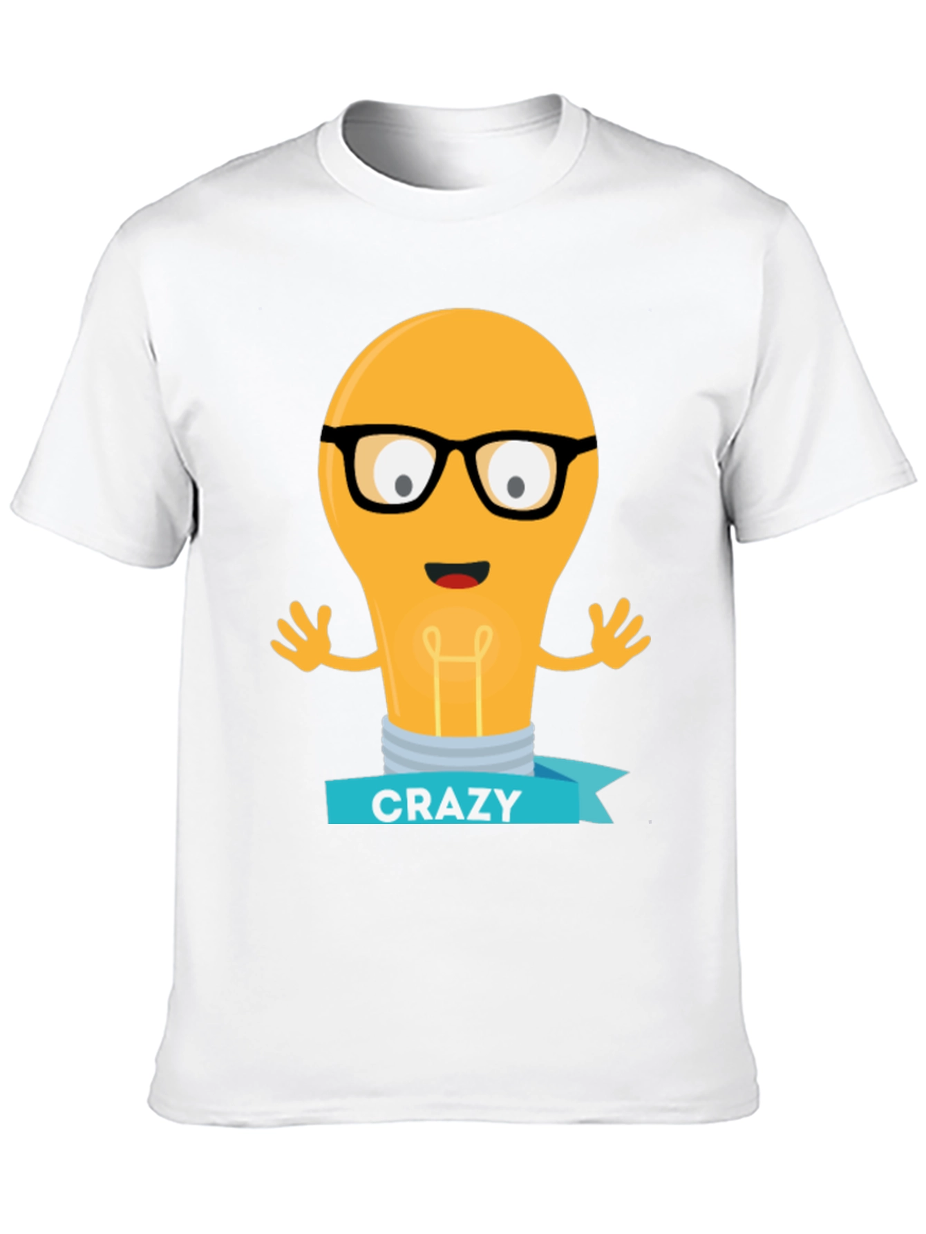 Crazy Lightbulb T-Shirt - Black Novelty Tee