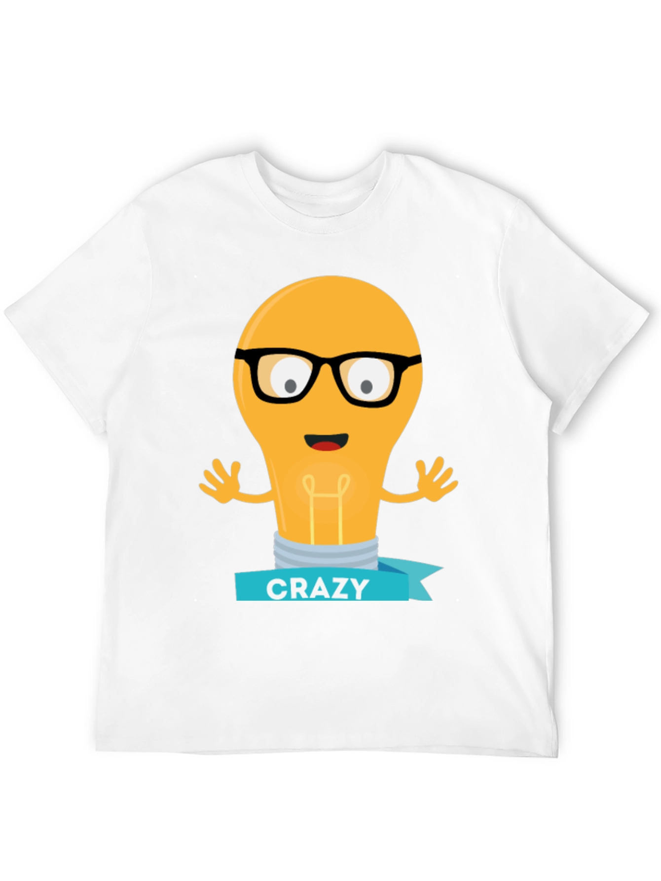Crazy Lightbulb T-Shirt - Black Novelty Tee