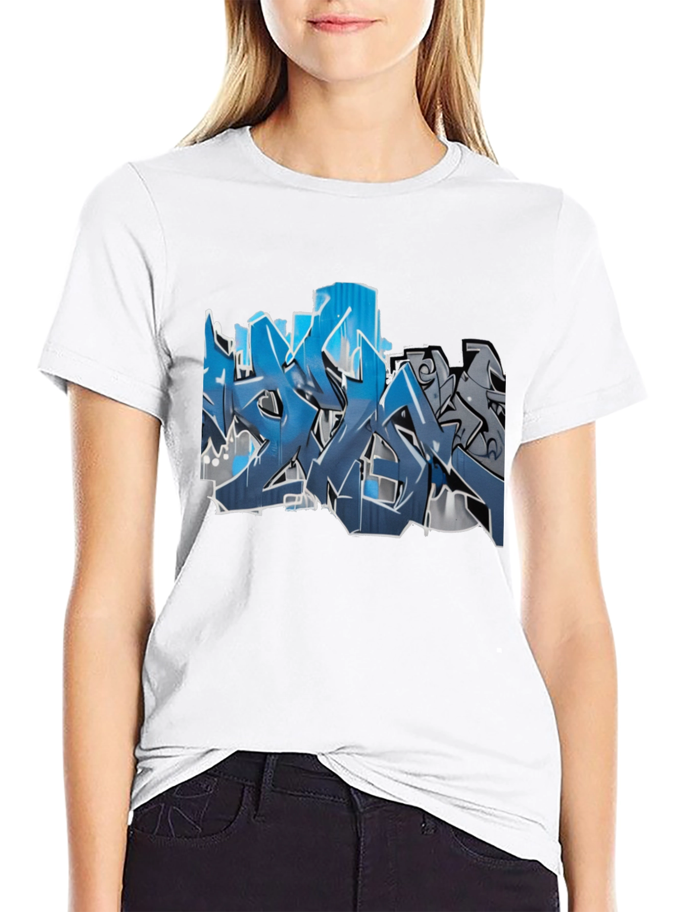 Urban Graffiti Graphic Tee - Mens Black T-Shirt