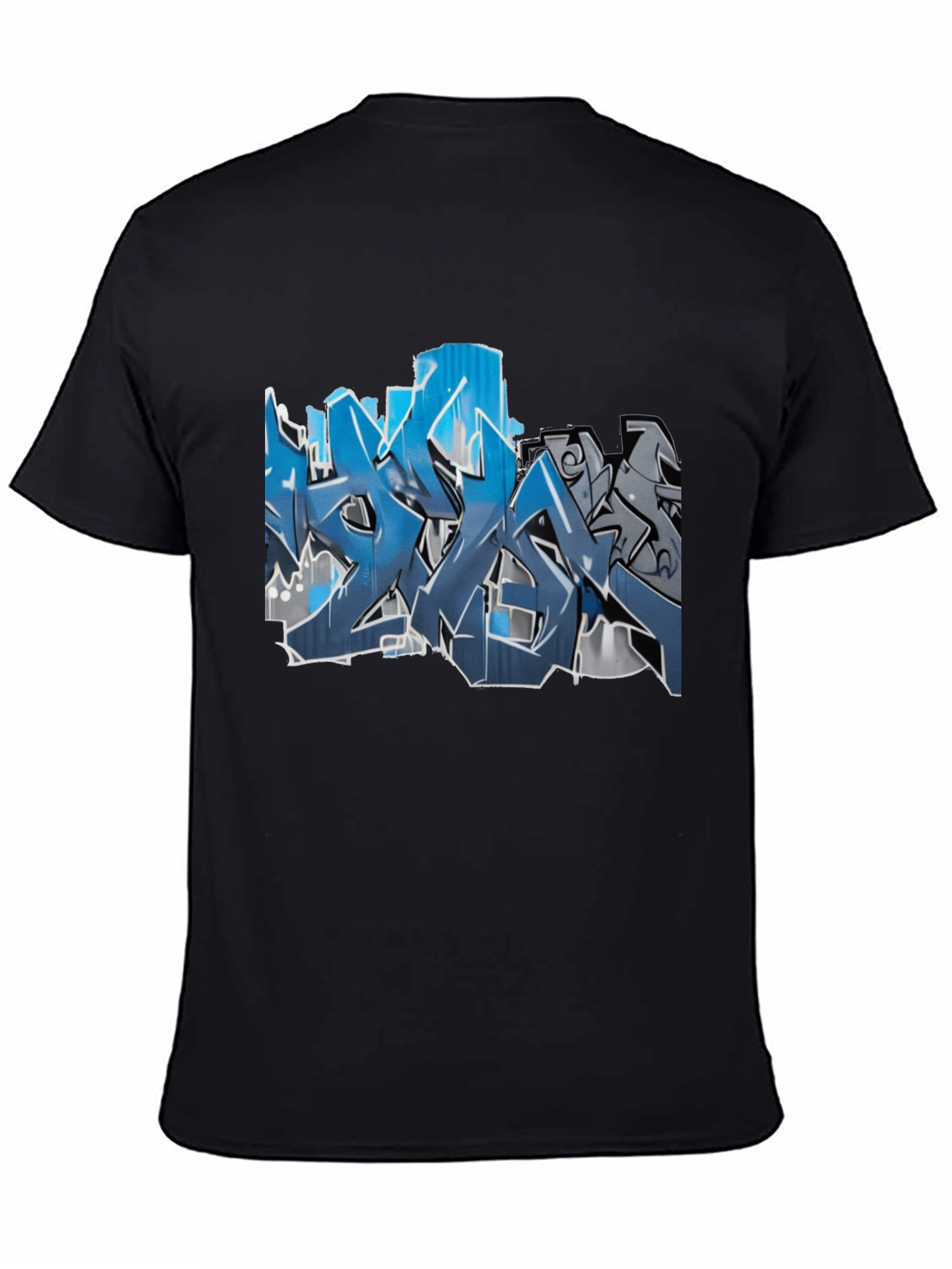 Urban Graffiti Graphic Tee - Mens Black T-Shirt
