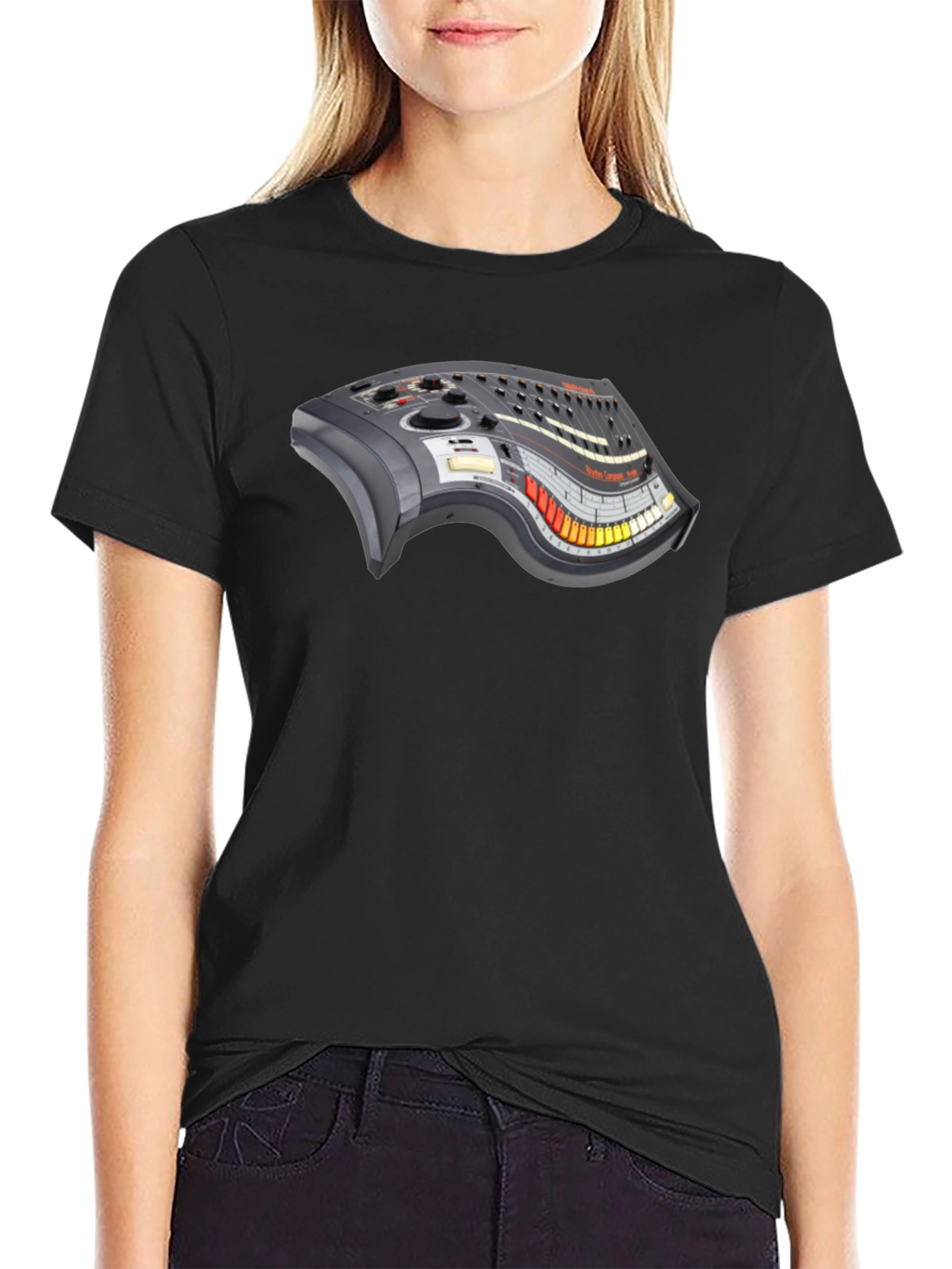 Synthesizer Graphic T-Shirt - Retro Music Style