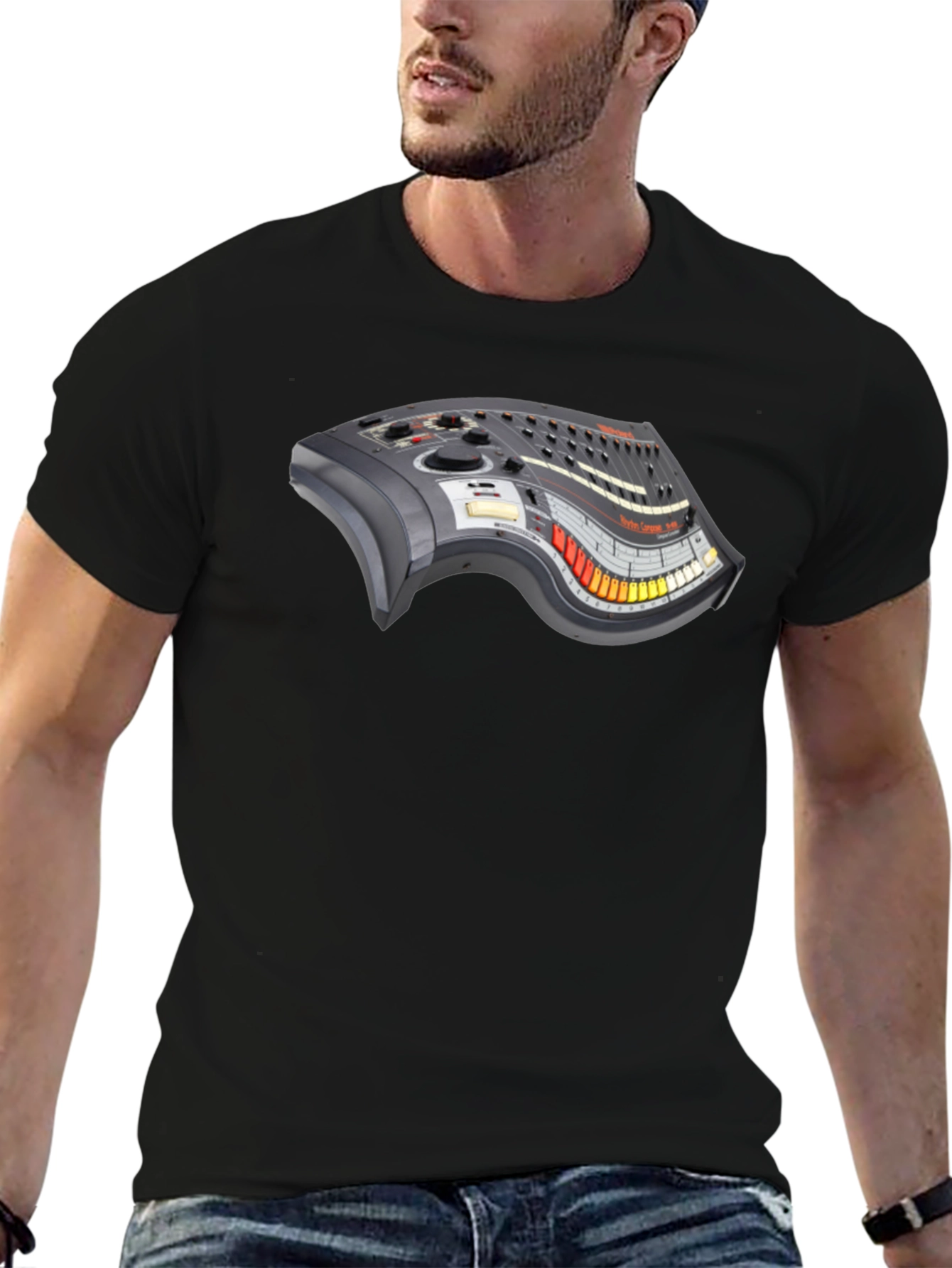Synthesizer Graphic T-Shirt - Retro Music Style