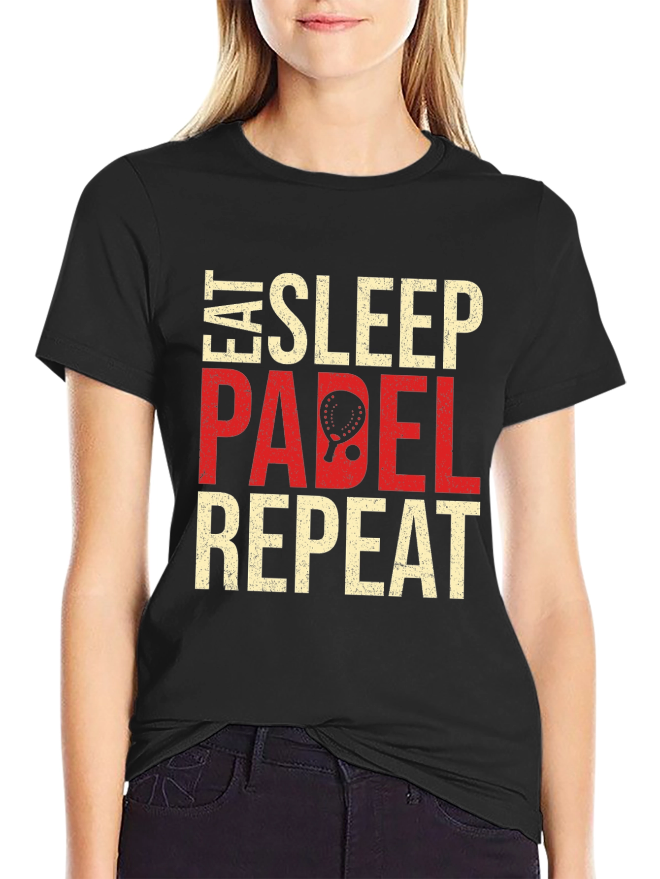 Eat Sleep Padel Repeat Graphic Tee