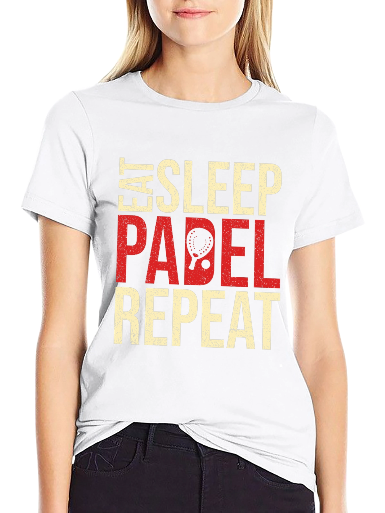 Eat Sleep Padel Repeat Graphic Tee