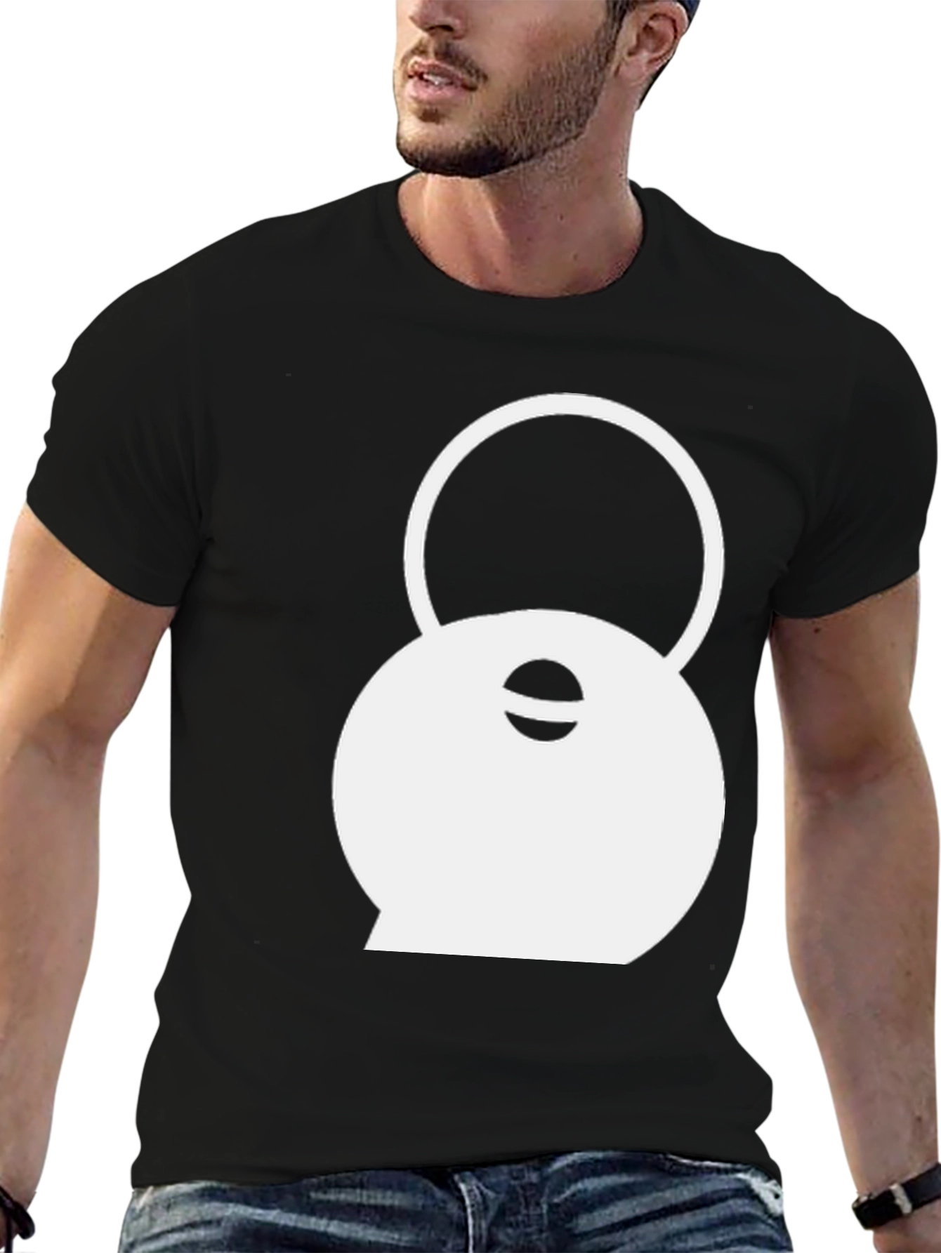 Modern Kettlebell Graphic T-Shirt - Black
