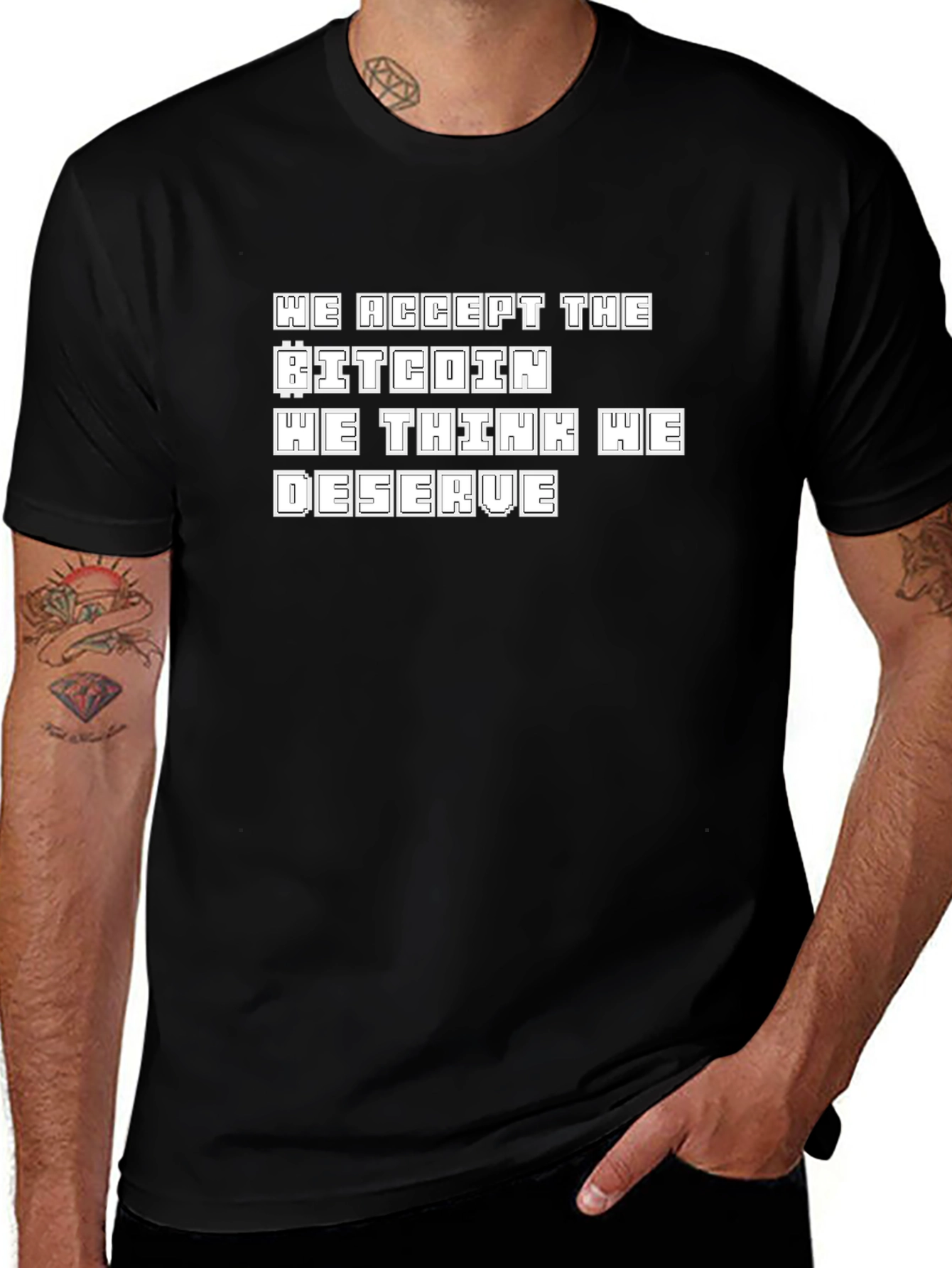 Bitcoin Deserve Black T-Shirt Crypto Fashion