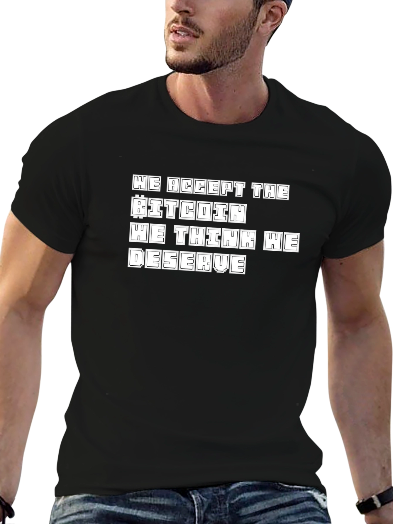 Bitcoin Deserve Black T-Shirt Crypto Fashion