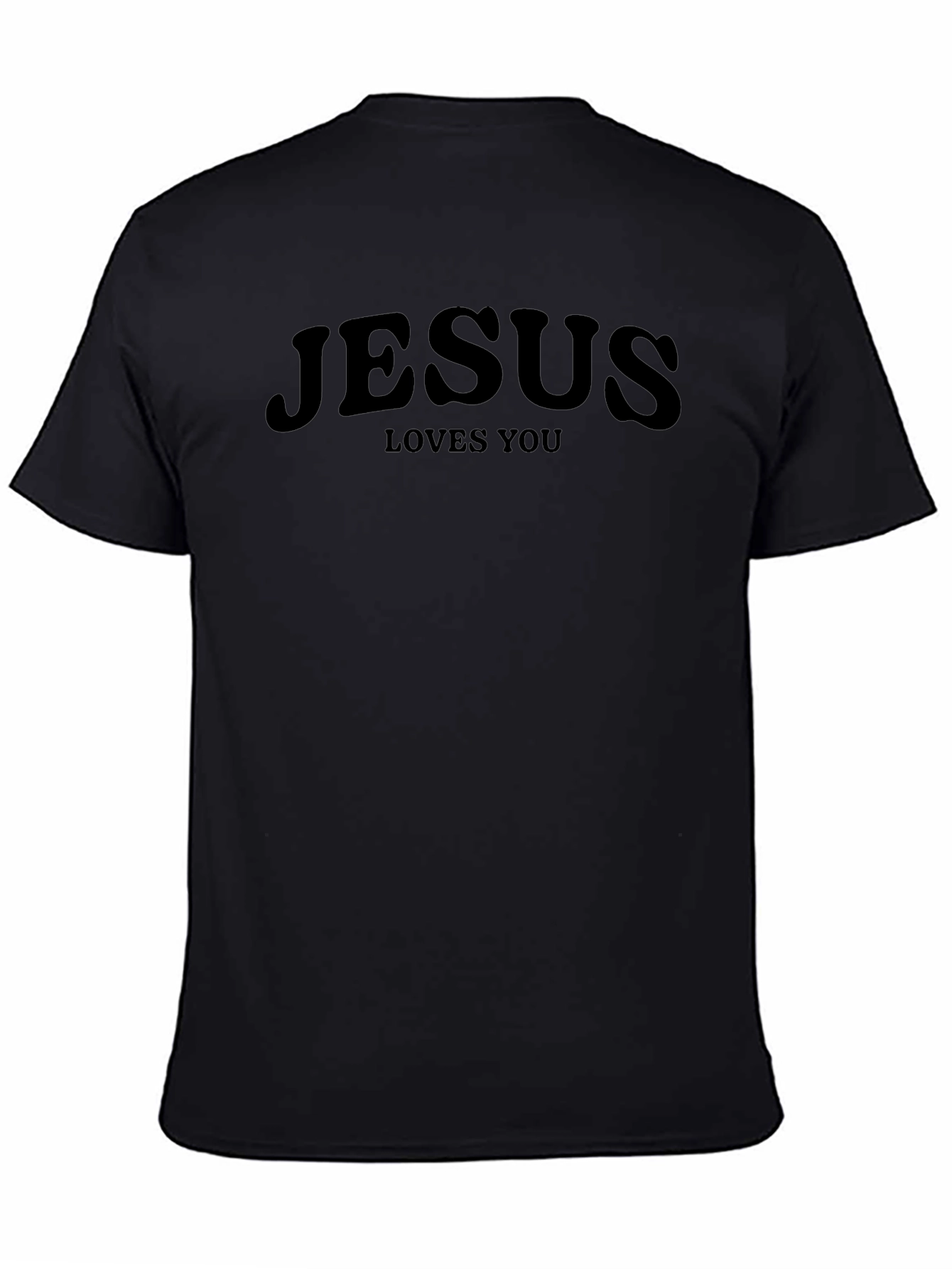 Jesus Loves You Black Graphic Tee