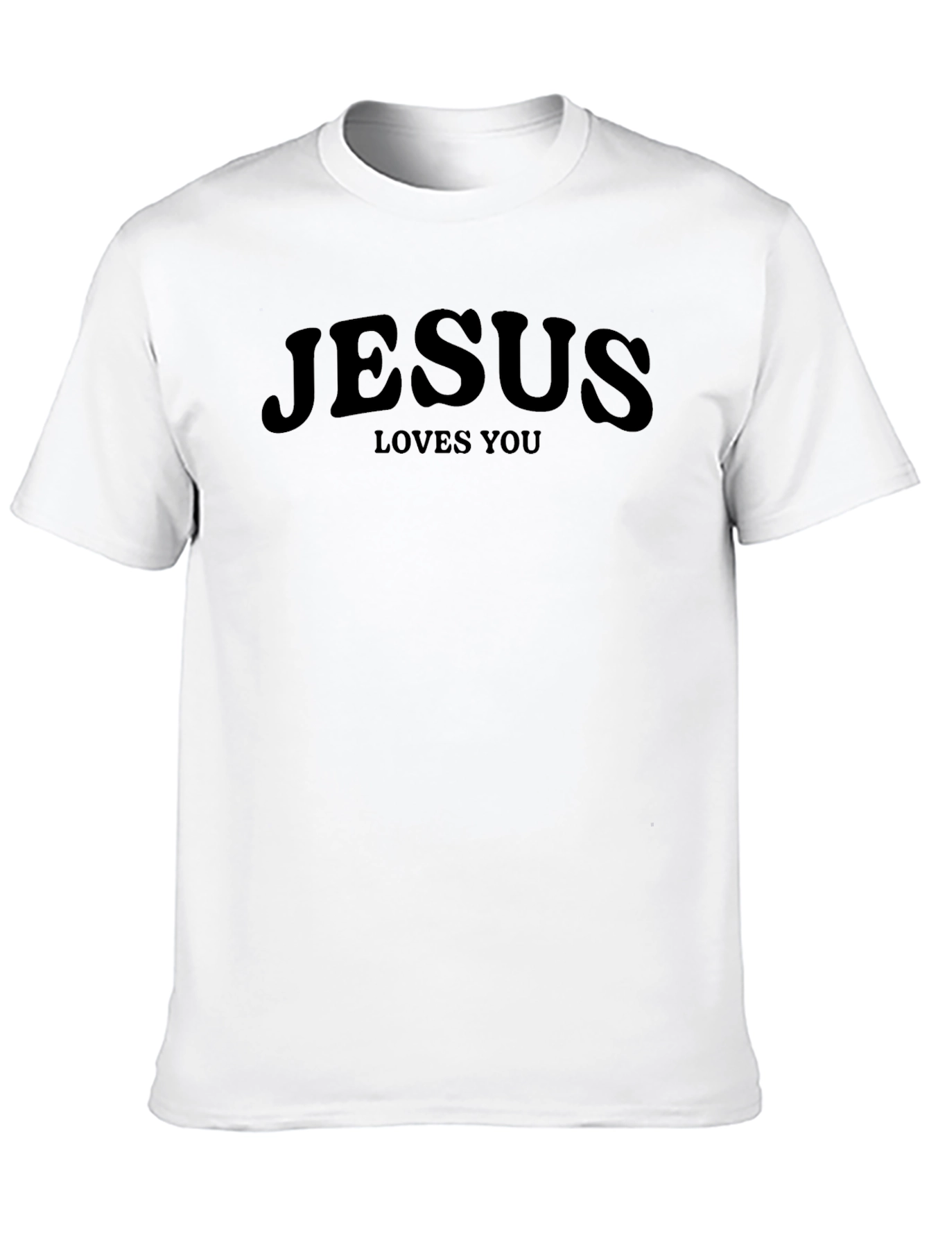 Jesus Loves You Black Graphic Tee