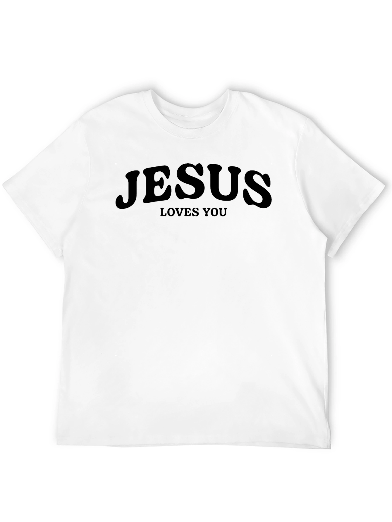 Jesus Loves You Black Graphic Tee
