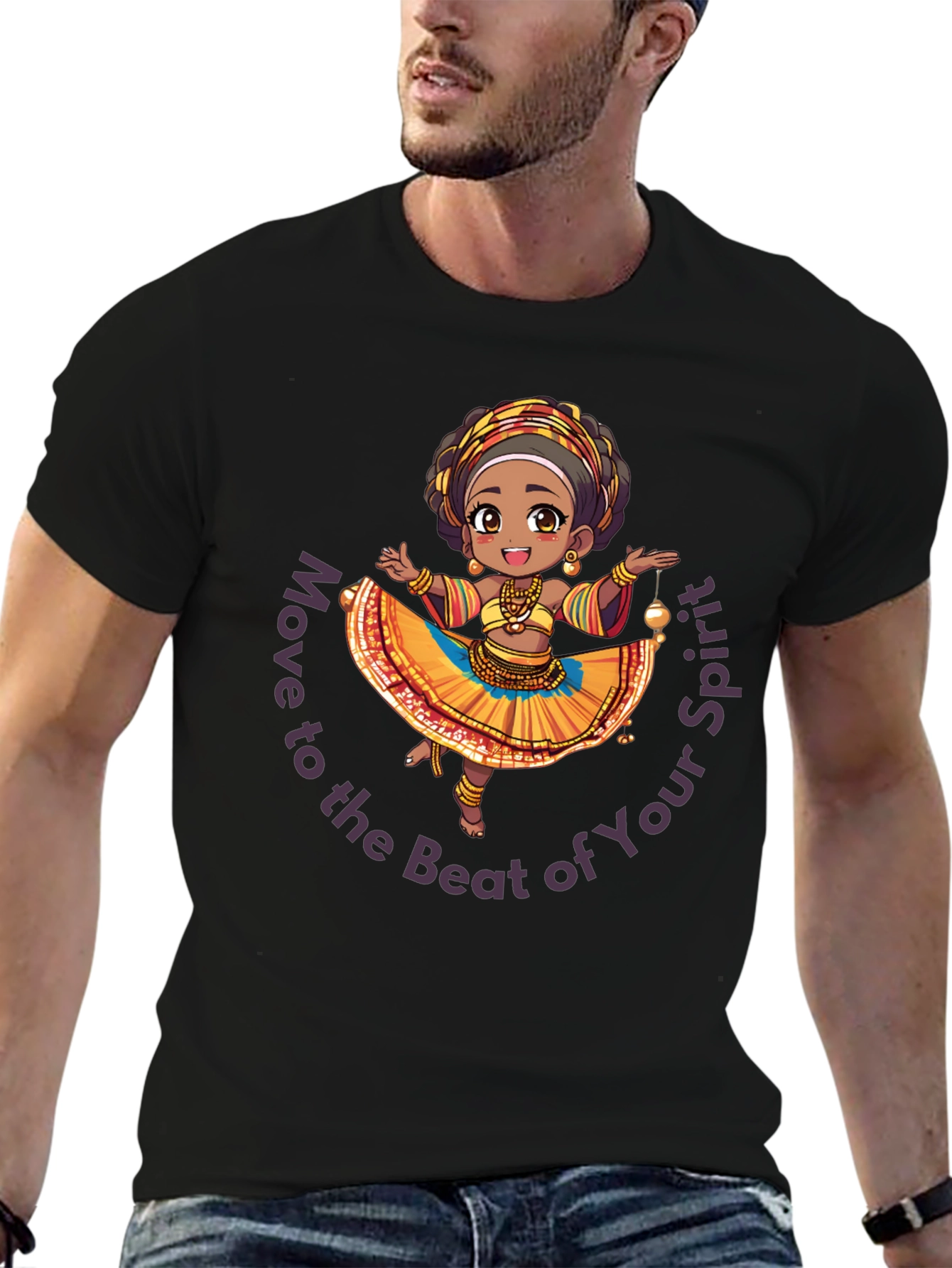 Spirit Beat Graphic Tee - Black