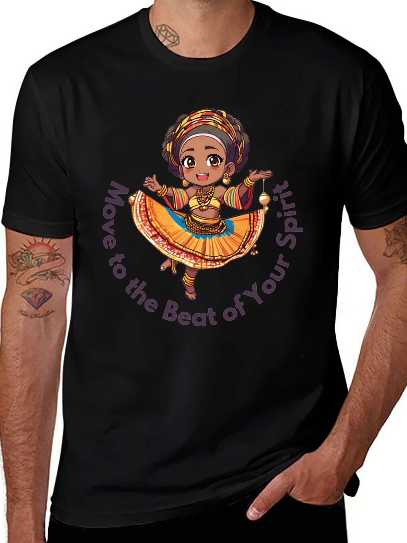 Spirit Beat Graphic Tee - Black