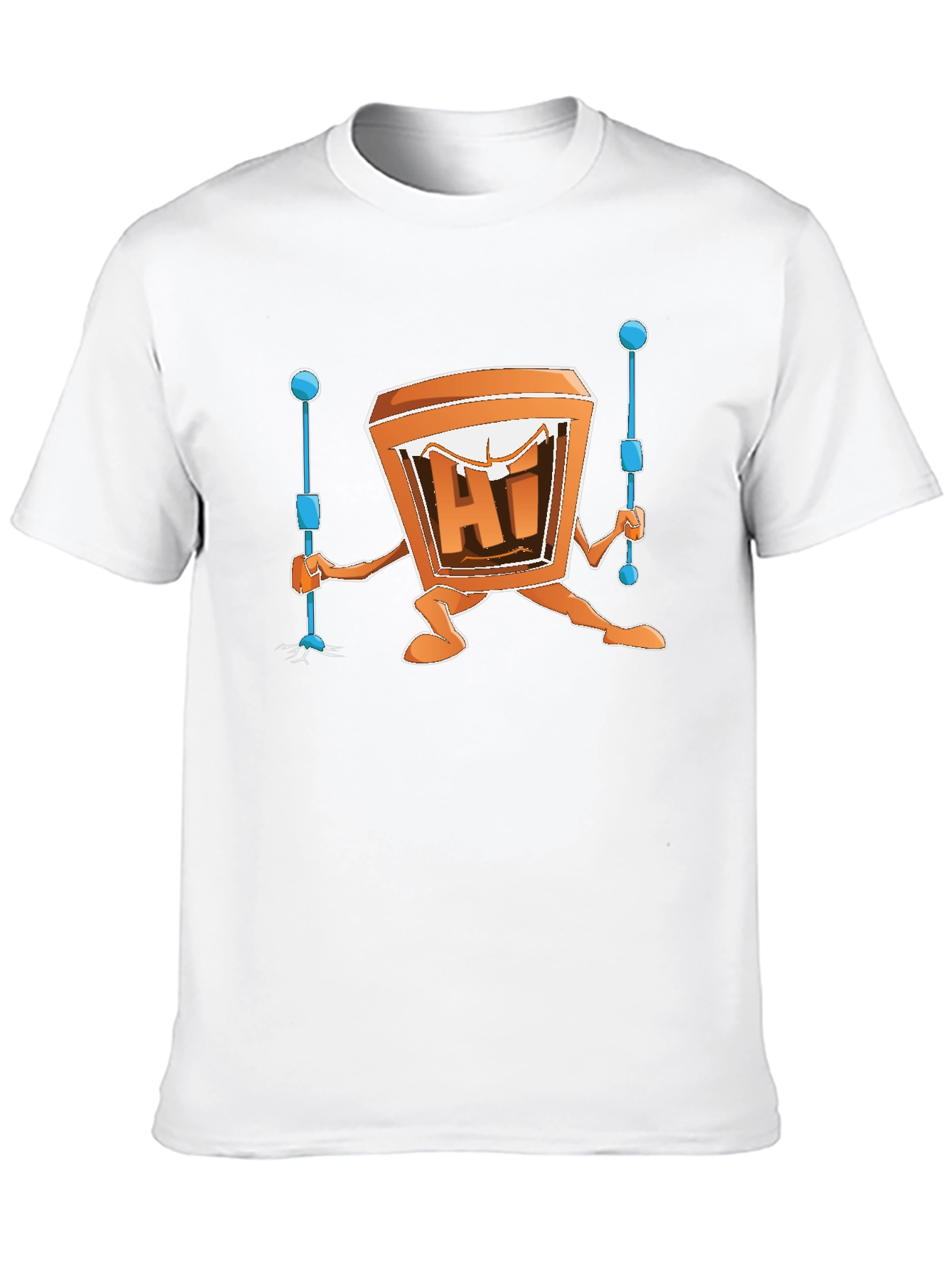 Cartoon TV Man Black T-Shirt