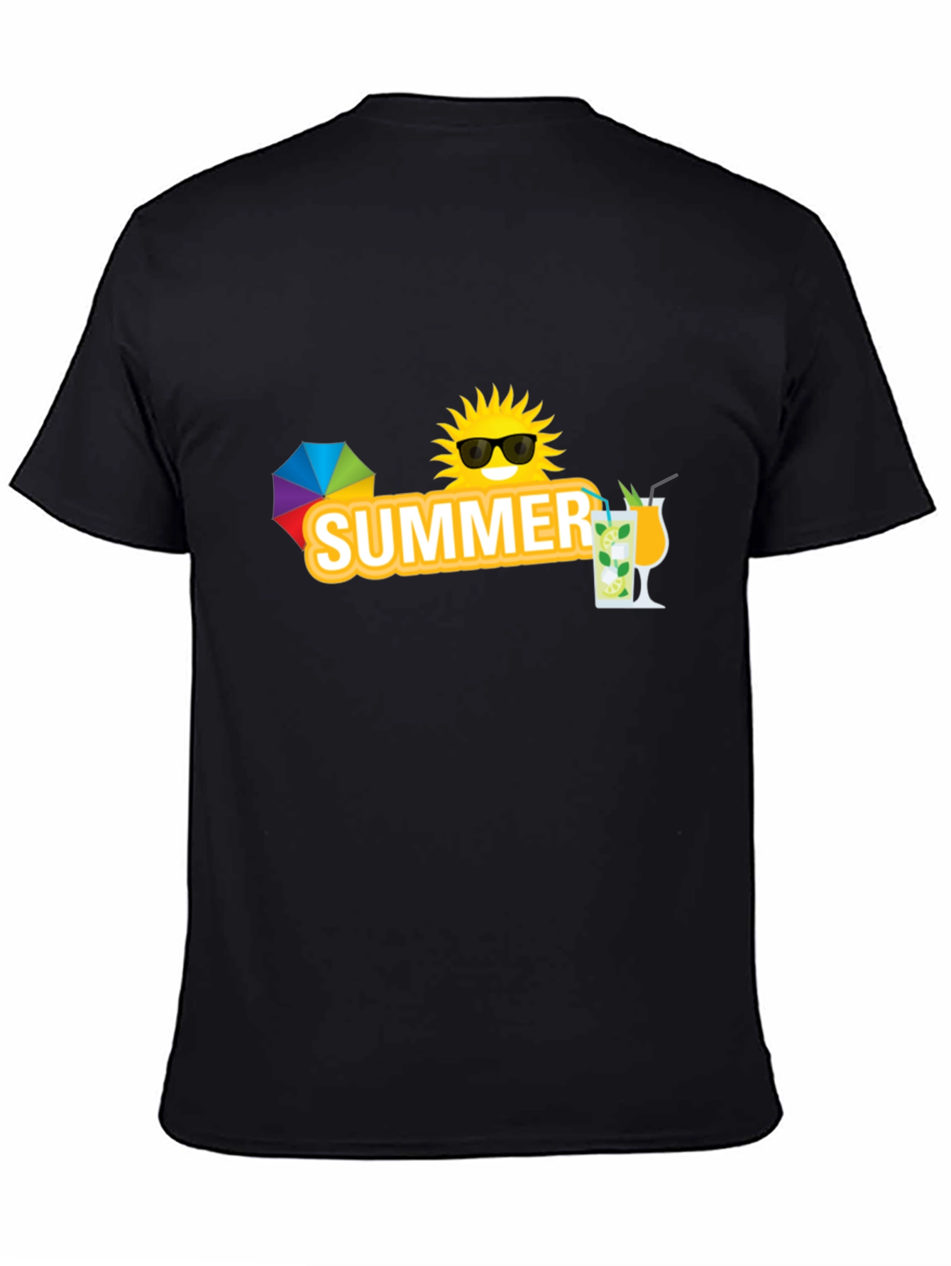 Summer Graphic Black T-Shirt