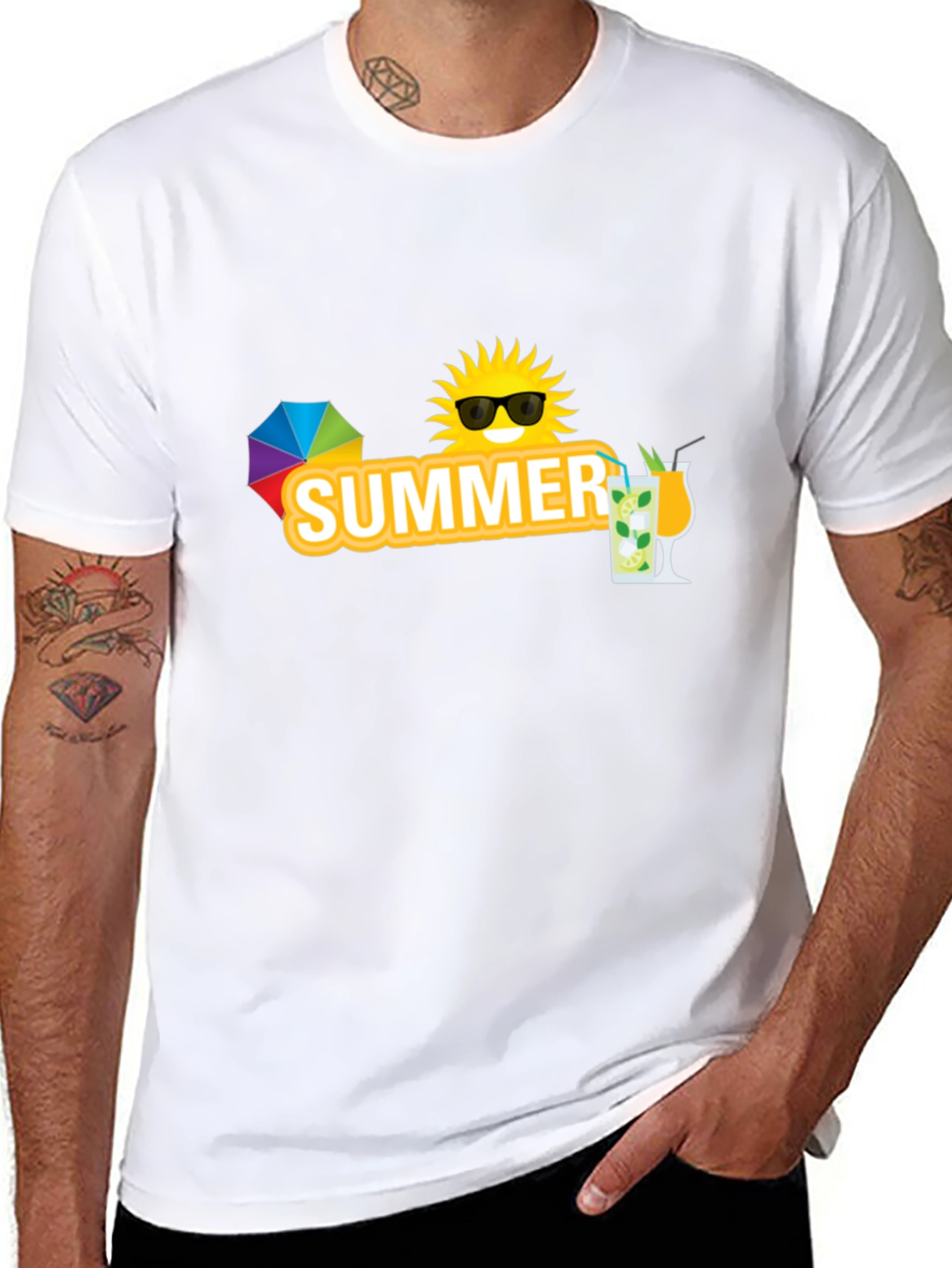Summer Graphic Black T-Shirt