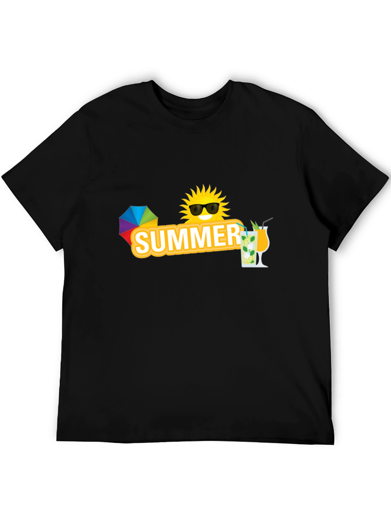 Summer Graphic Black T-Shirt