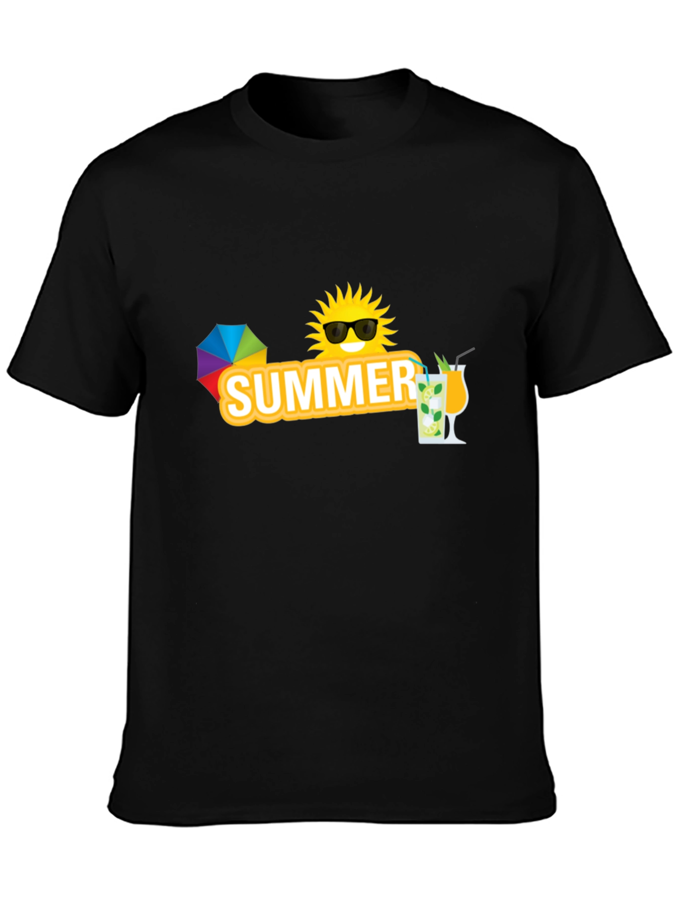 Summer Graphic Black T-Shirt