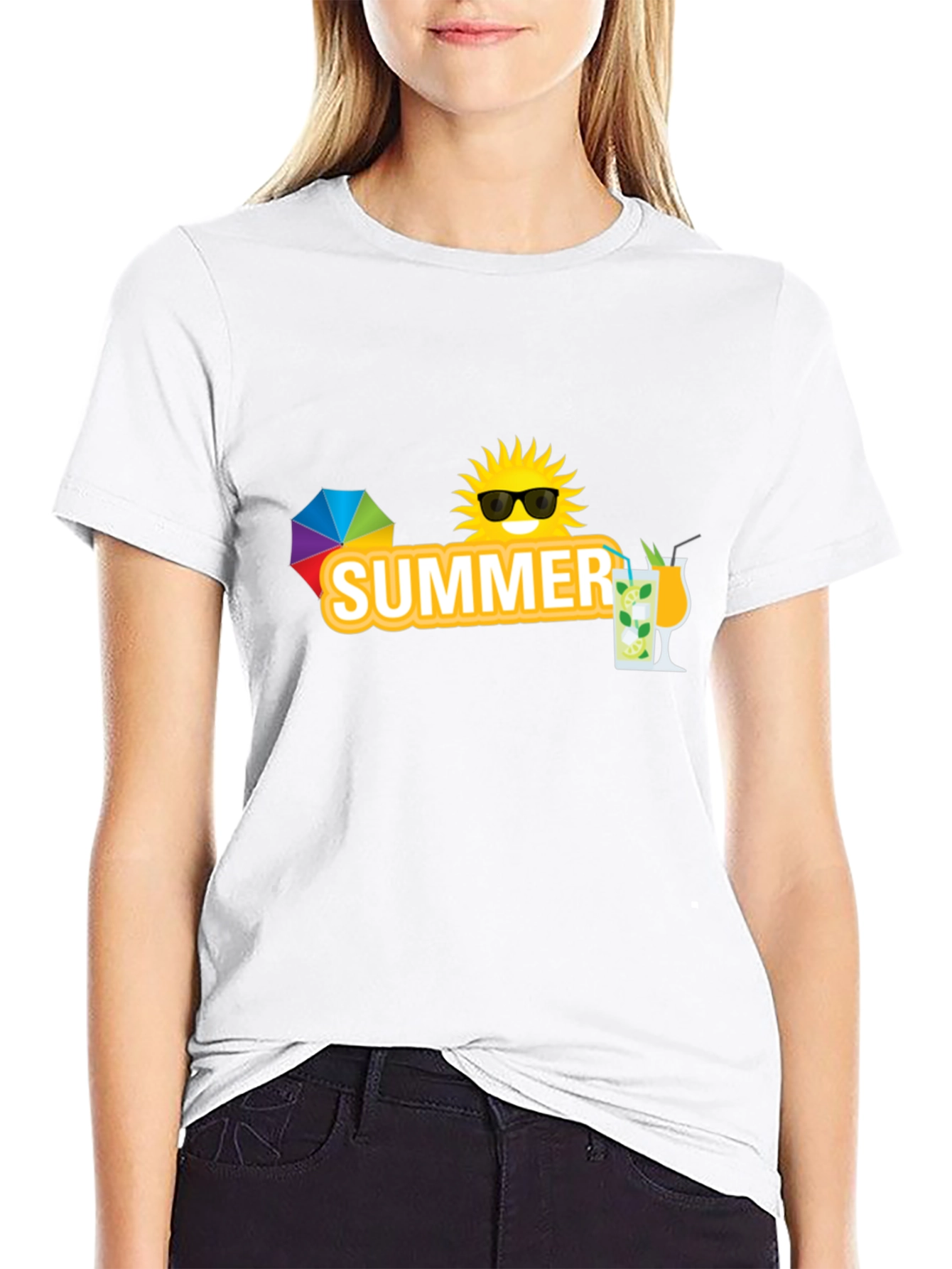 Summer Graphic Black T-Shirt