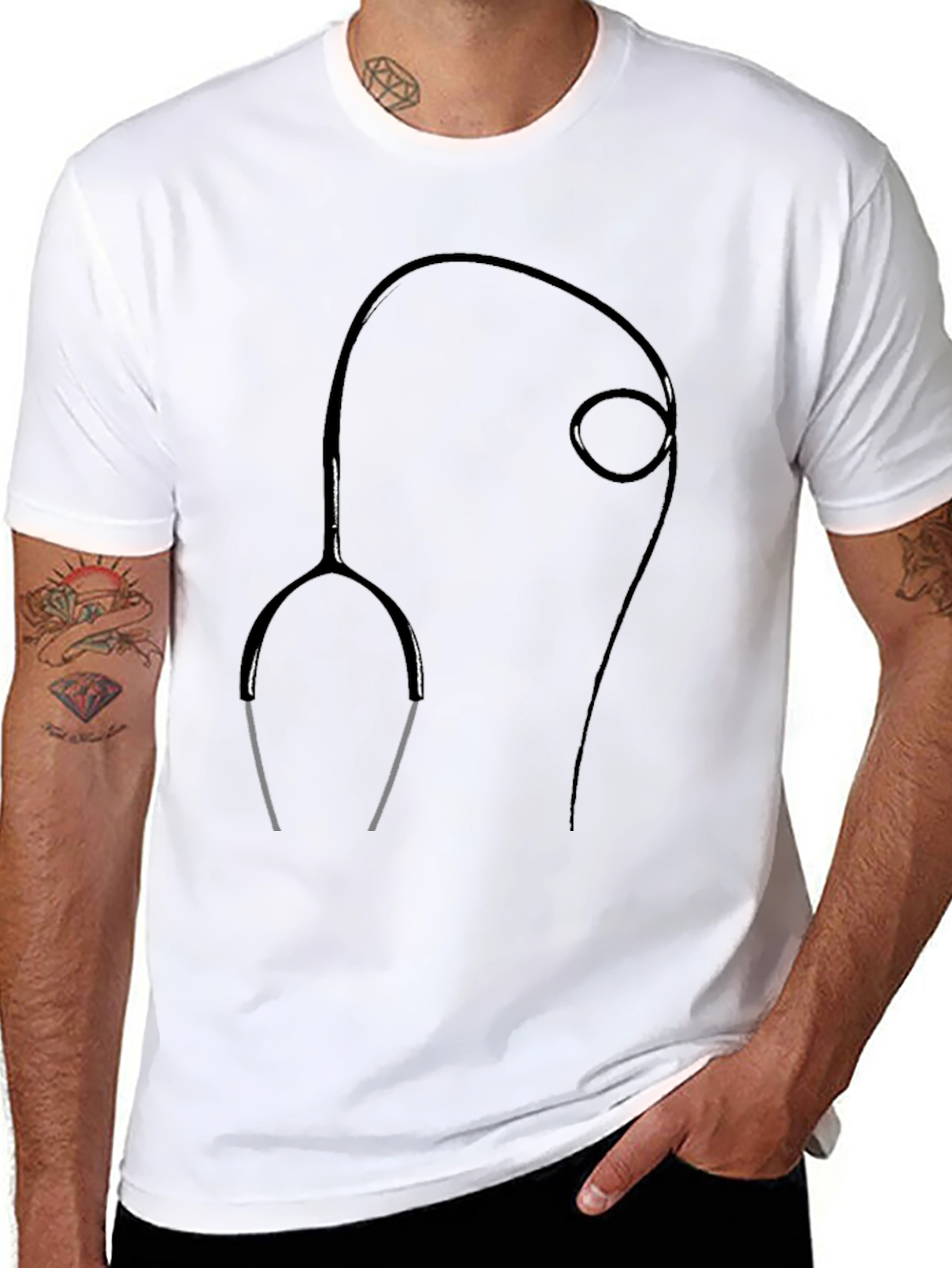 Doctor Stethoscope Graphic Tee - Medical Professional Shirt