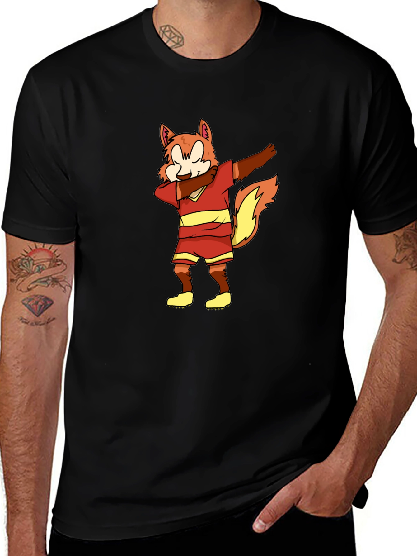 Dabbing Fox T-Shirt - Unique Cartoon Design