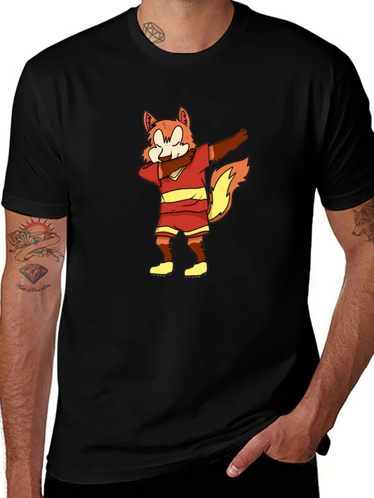 Dabbing Fox T-Shirt - Unique Cartoon Design