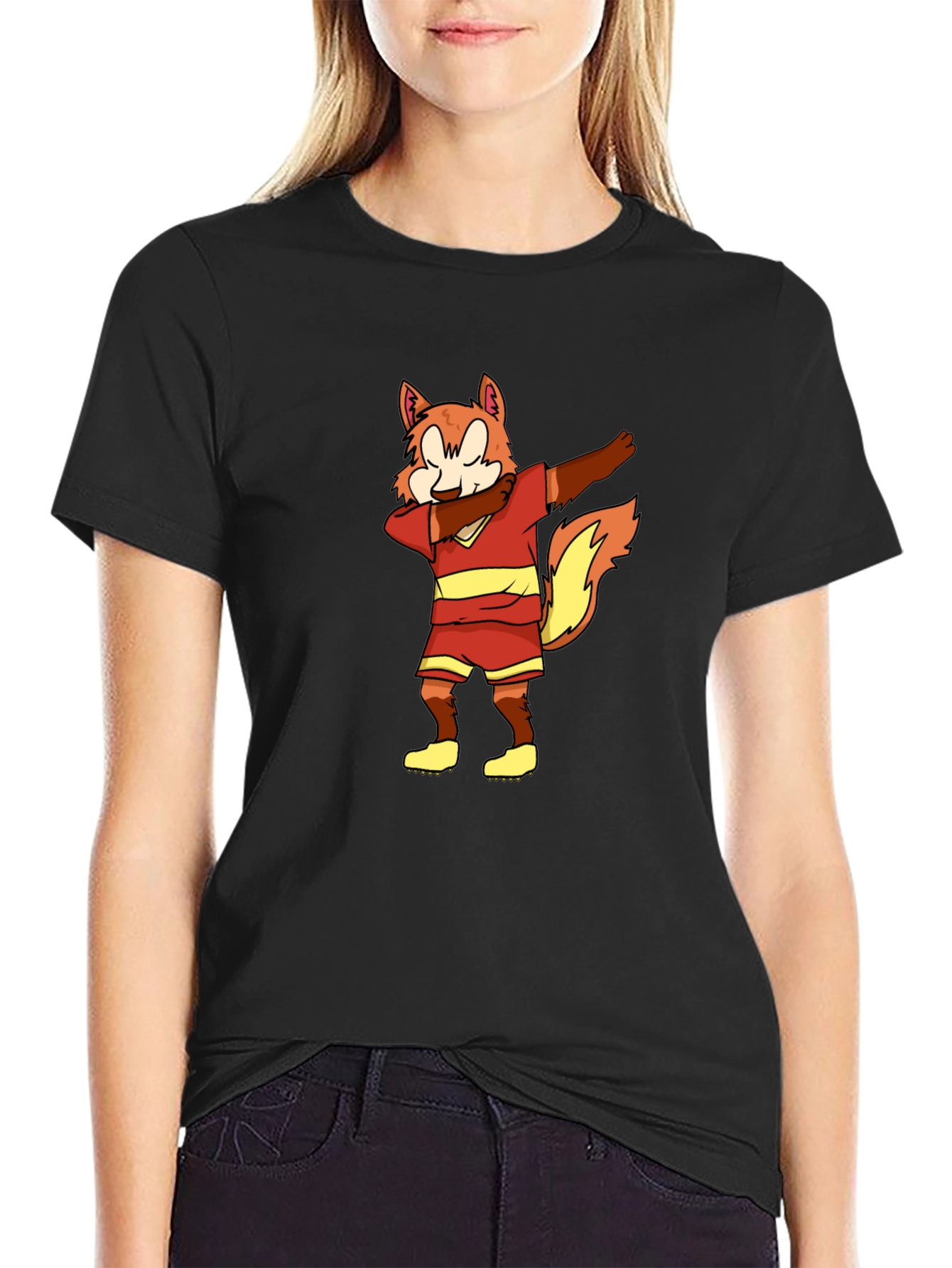 Dabbing Fox T-Shirt - Unique Cartoon Design