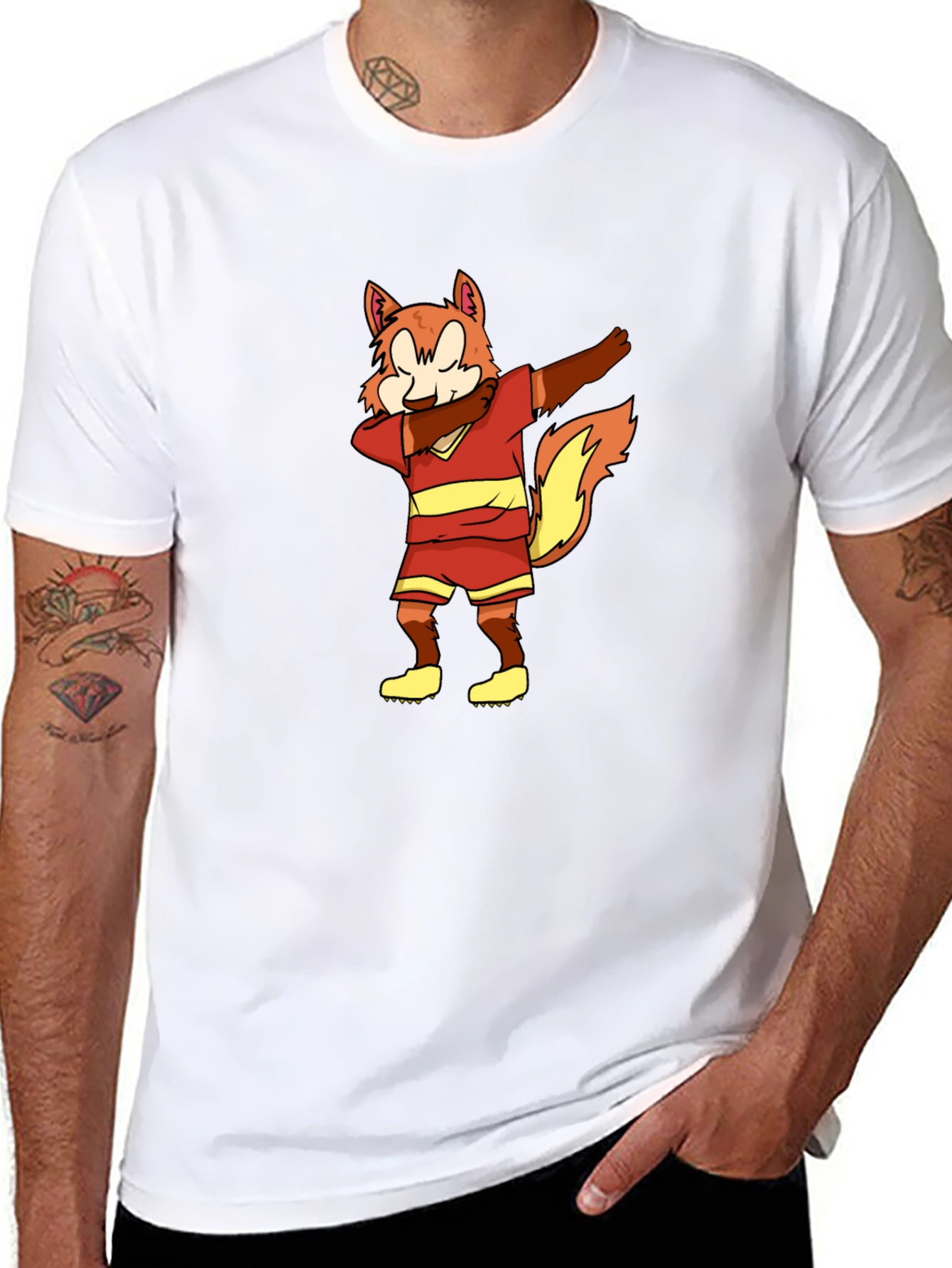 Dabbing Fox T-Shirt - Unique Cartoon Design