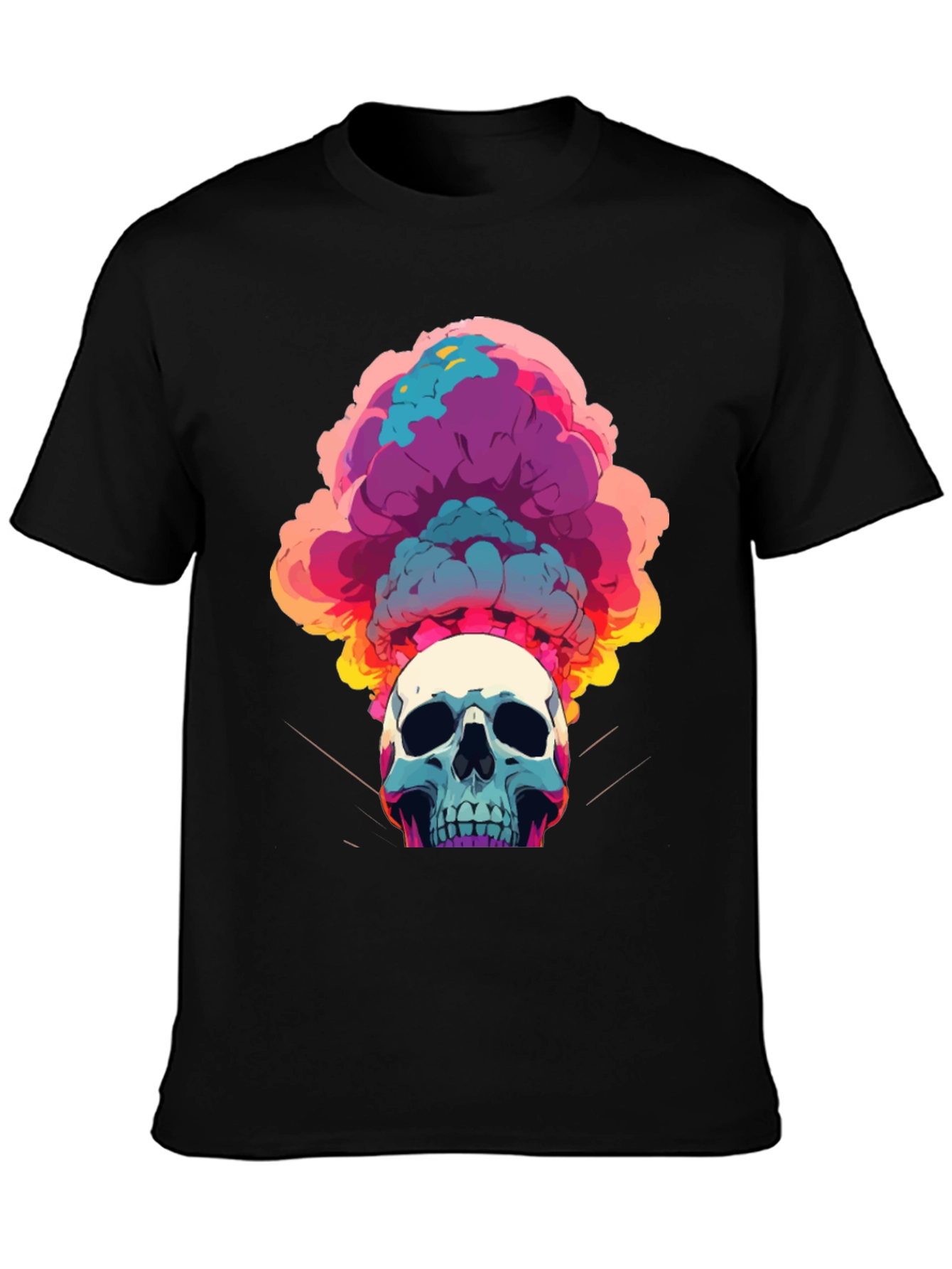 Skull Explosion Graphic Tee - Bold Streetwear Style