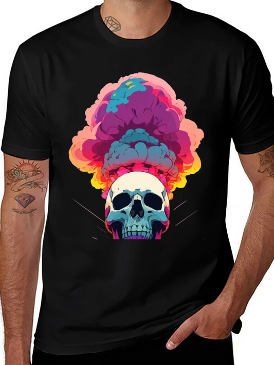 Skull Explosion Graphic Tee - Bold Streetwear Style