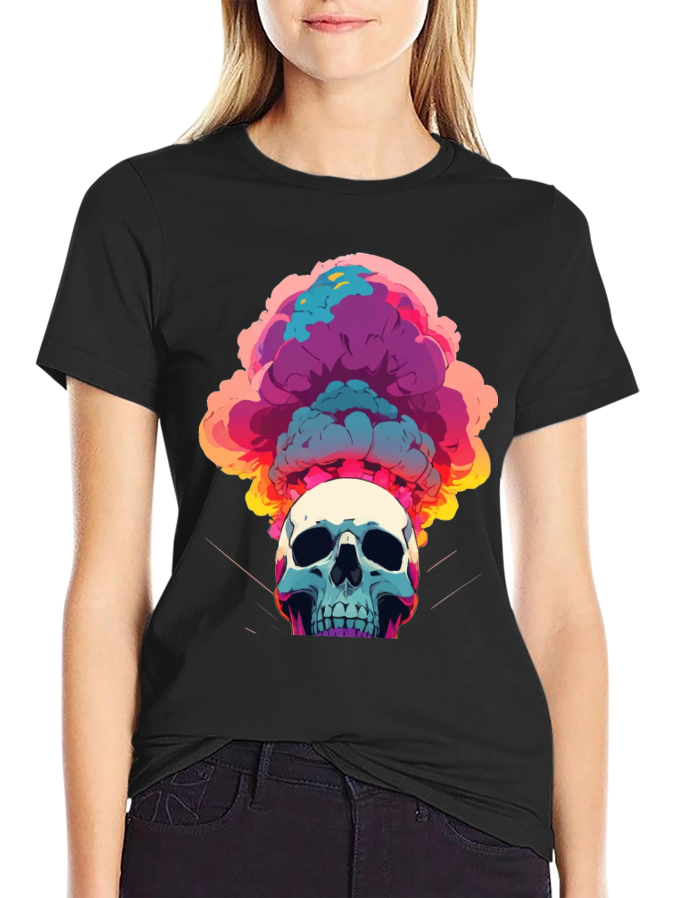 Skull Explosion Graphic Tee - Bold Streetwear Style