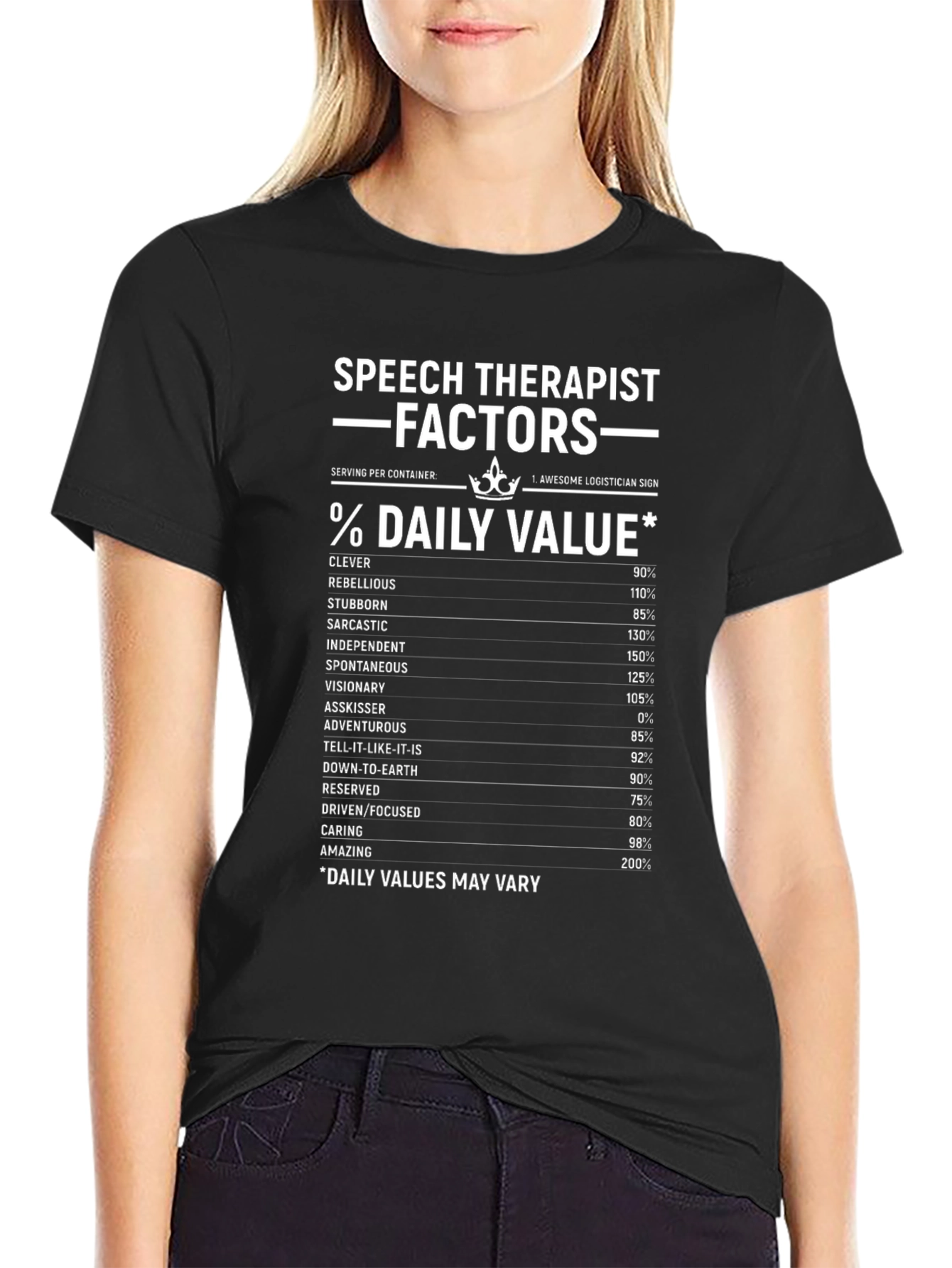 Speech Therapist Factors Daily Value T-Shirt