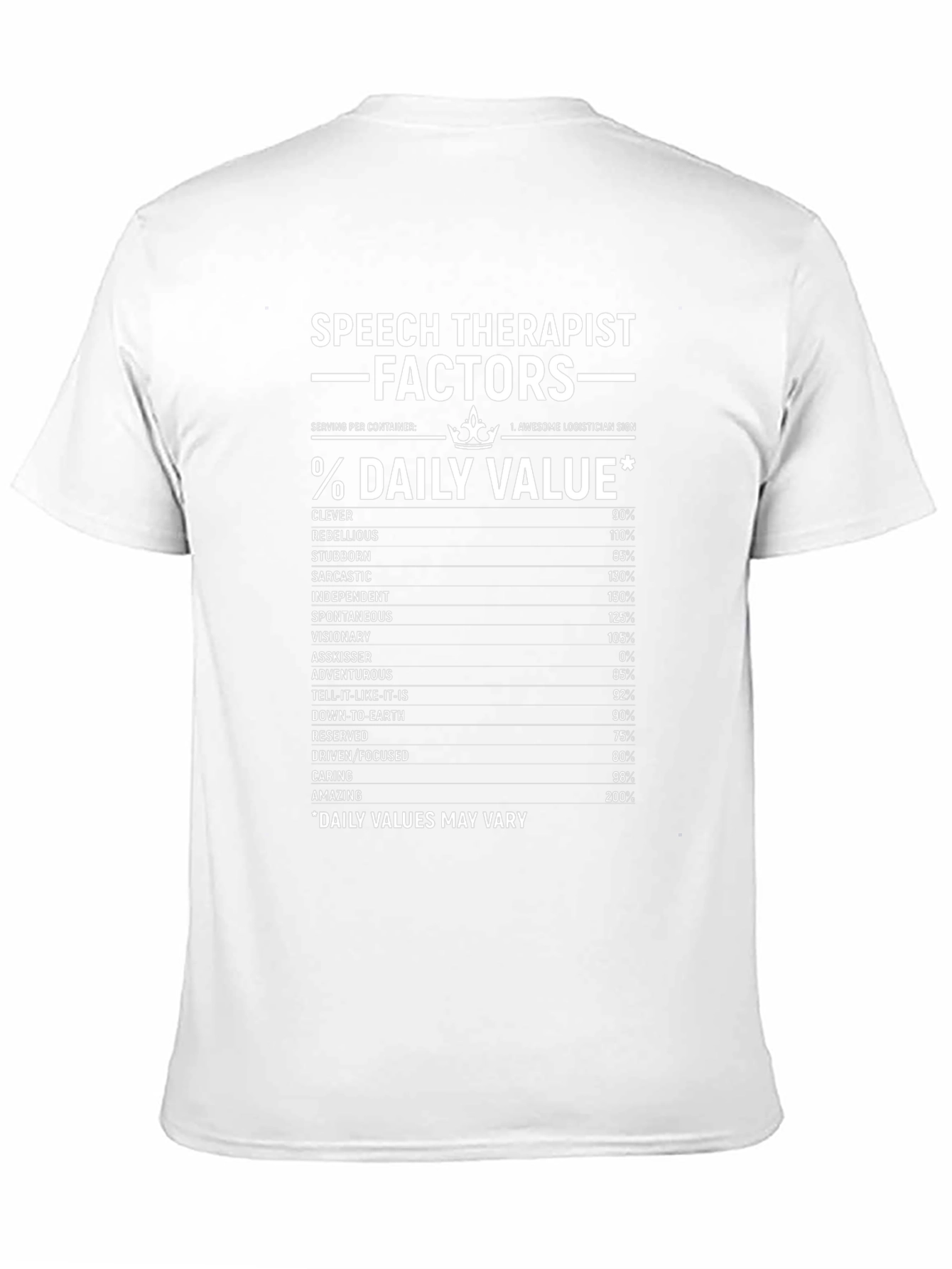 Speech Therapist Factors Daily Value T-Shirt