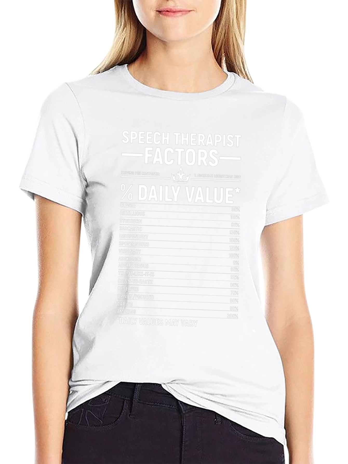 Speech Therapist Factors Daily Value T-Shirt