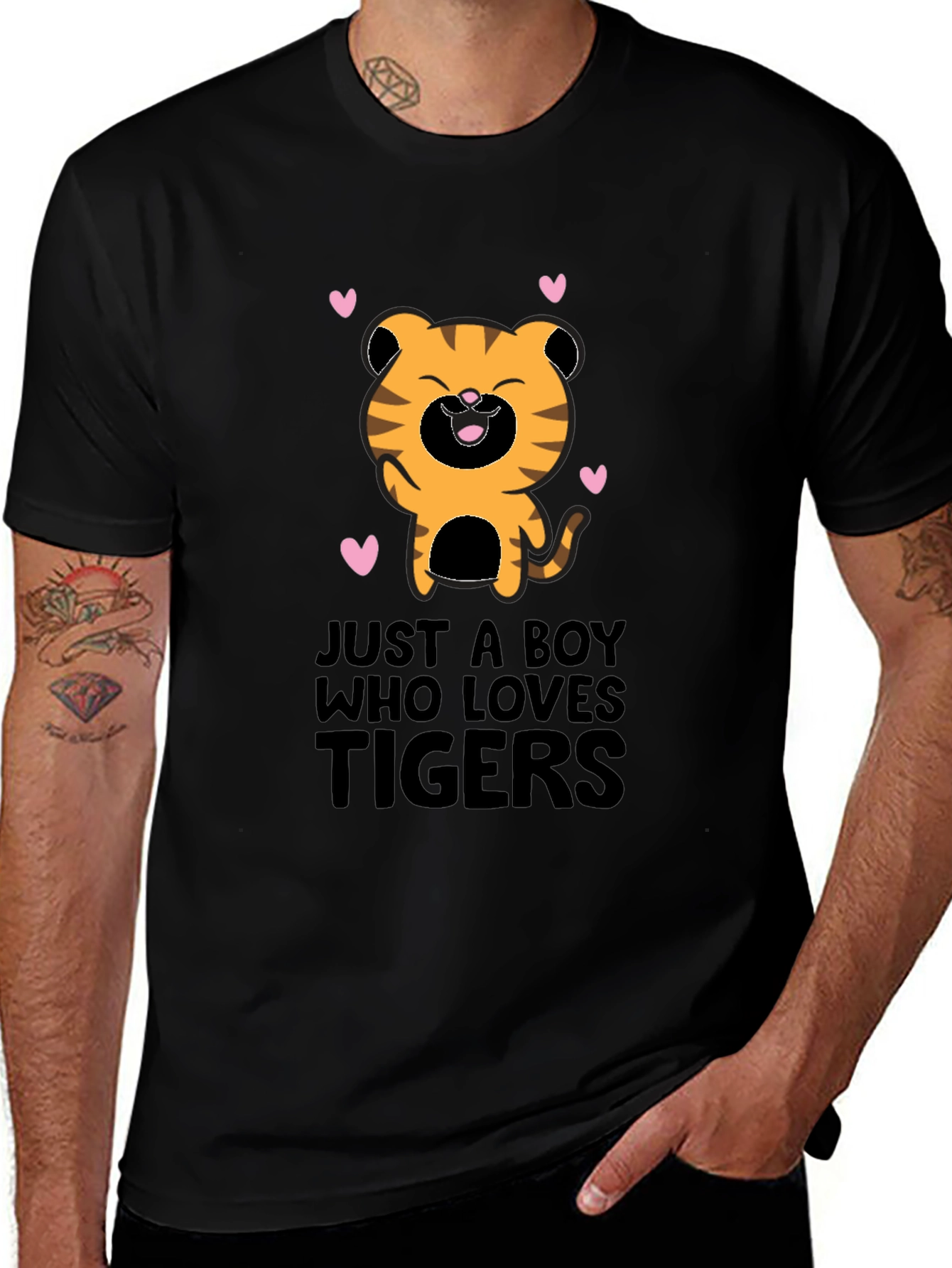 Tiger Lover T-Shirt - Cute Boy Design