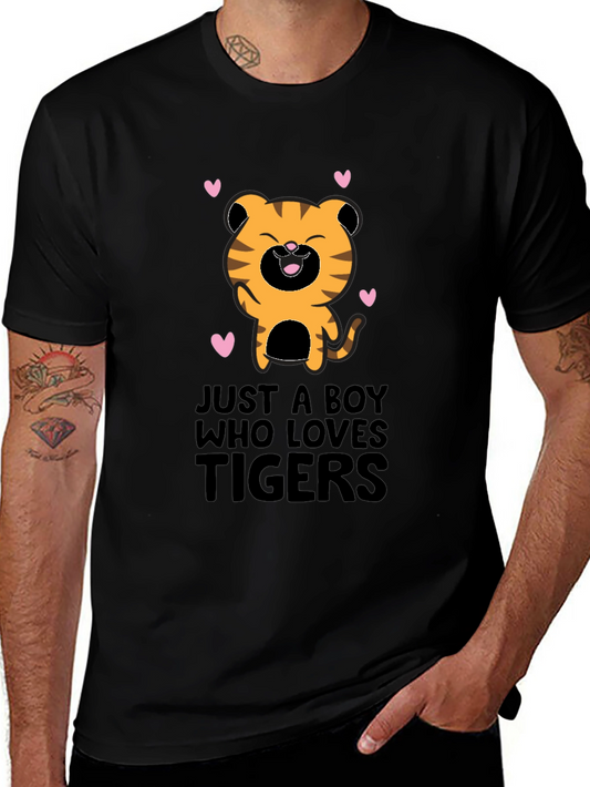 Tiger Lover T-Shirt - Cute Boy Design