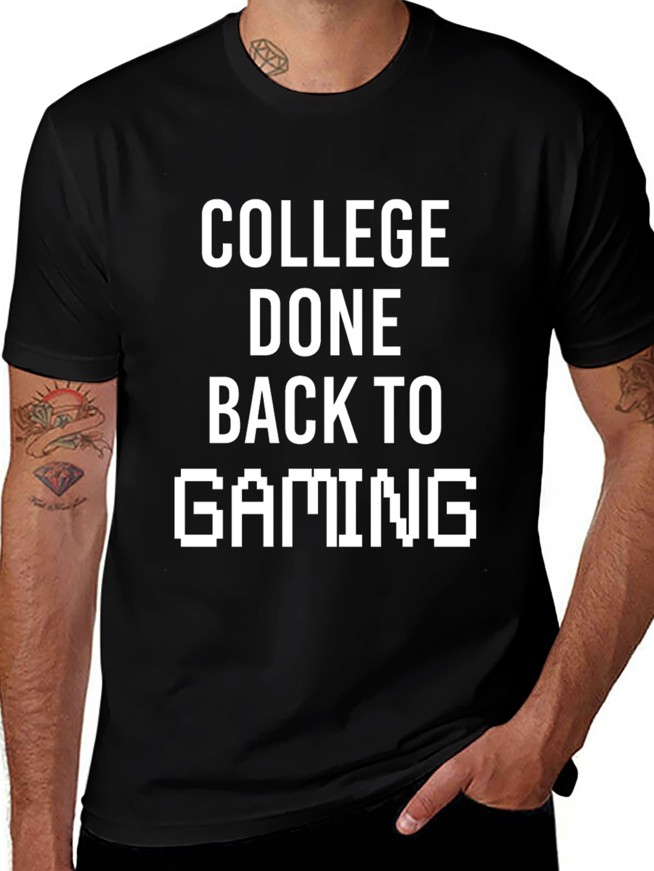 College Done Back to Gaming T-Shirt