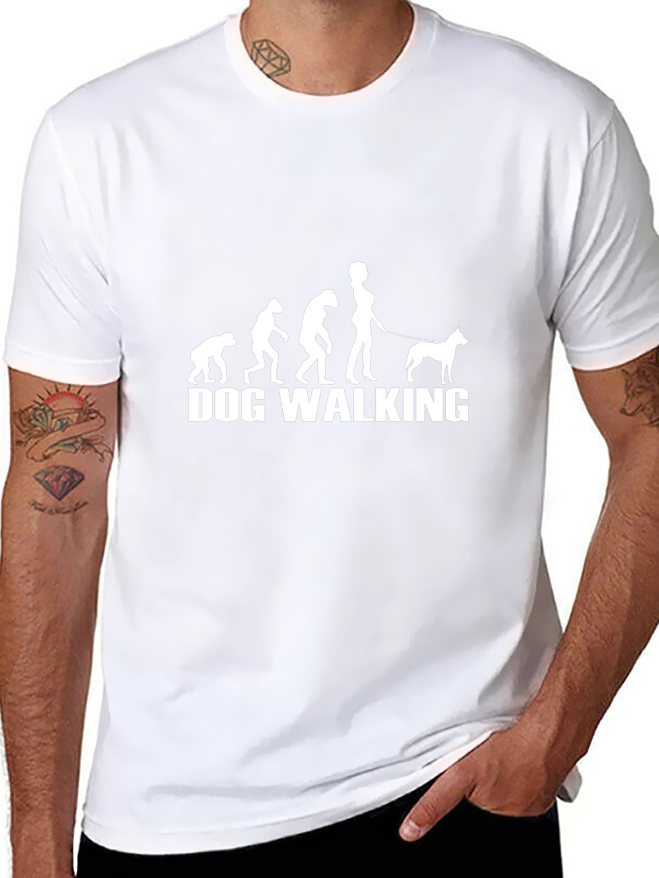 Dog Walking Evolution T-Shirt – Funny Dog Lover Tee