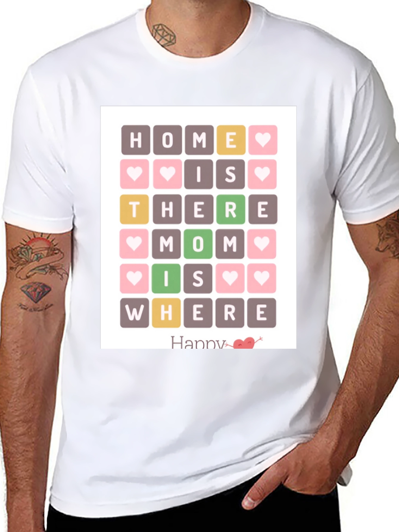 Home Is Where Mom Is Black T-Shirt