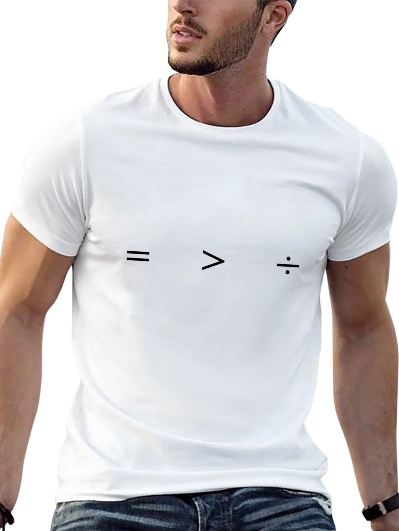 Math Symbol Graphic Black T-Shirt