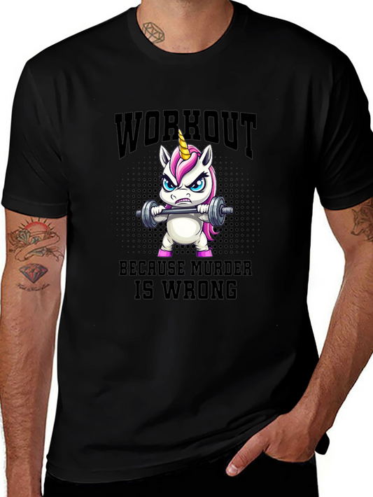 Unicorn Workout T-Shirt - Funny Gym Apparel