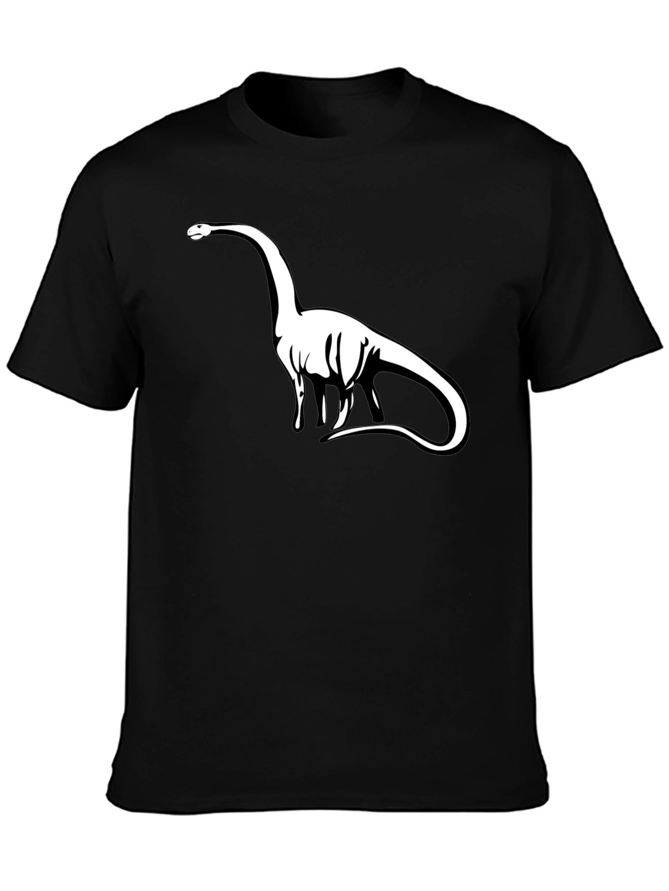 Dinosaur Graphic Tee - Black Cotton T-Shirt