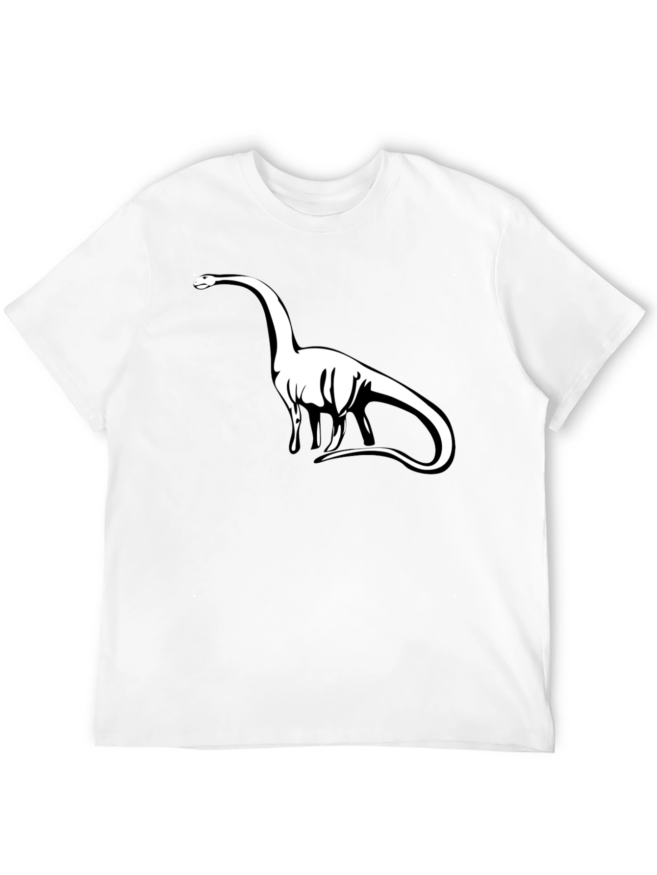 Dinosaur Graphic Tee - Black Cotton T-Shirt