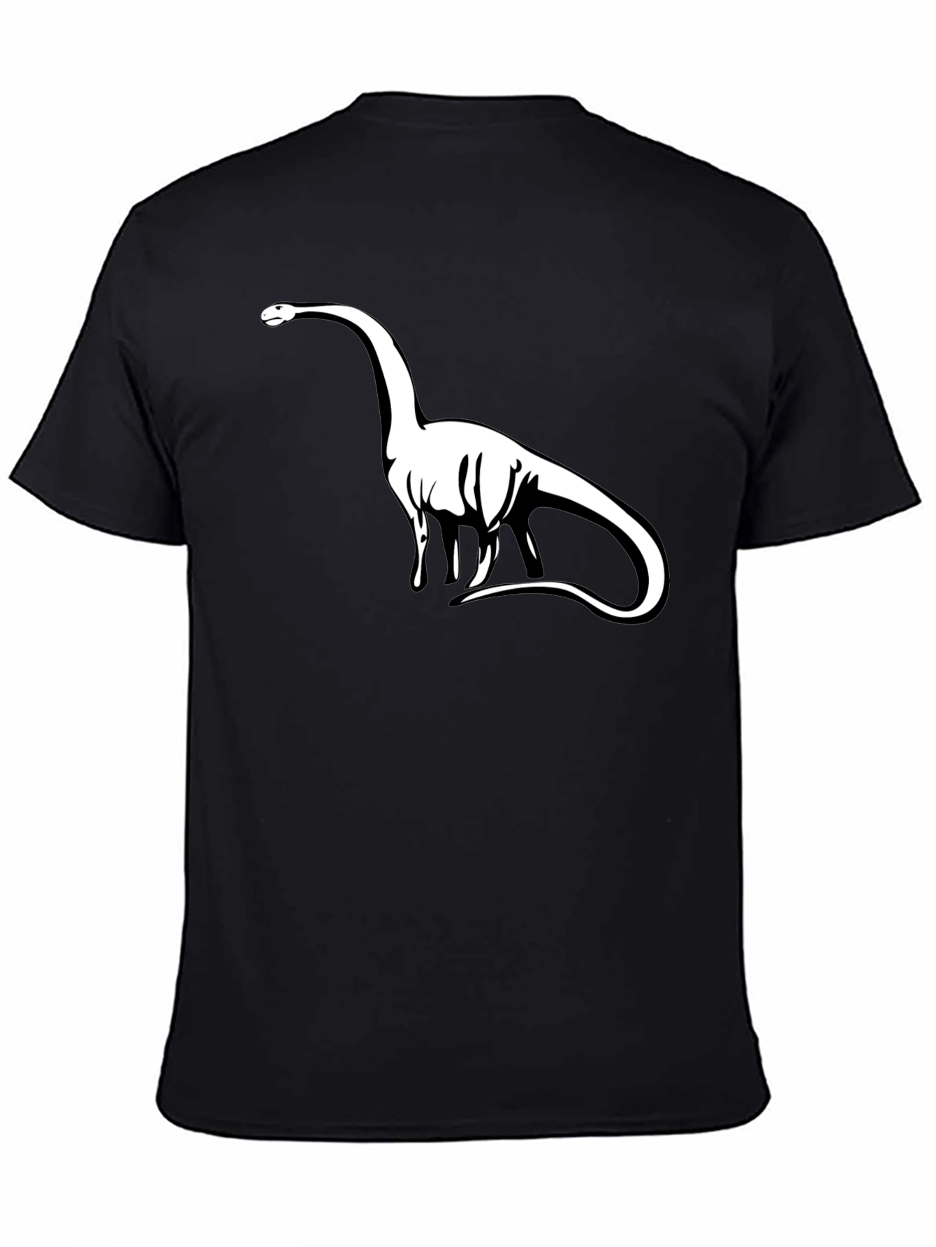 Dinosaur Graphic Tee - Black Cotton T-Shirt