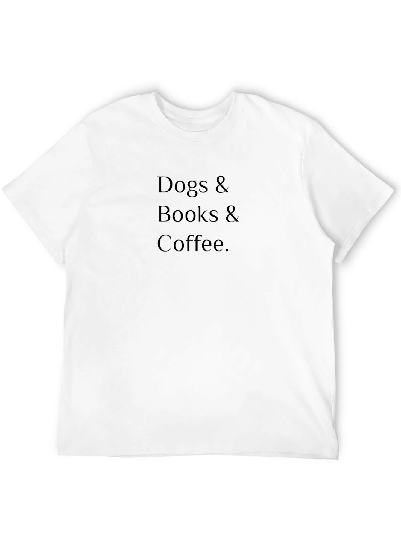 Dogs Books Coffee T-Shirt – Minimalist Lifestyle Tee