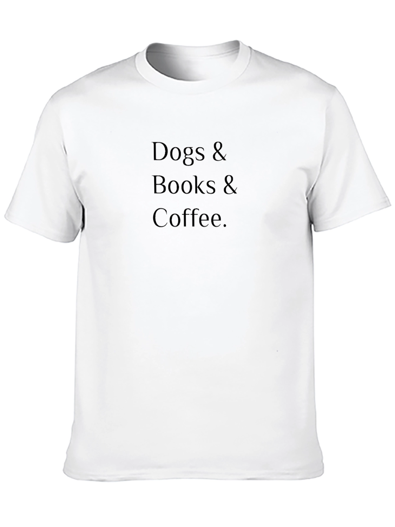 Dogs Books Coffee T-Shirt – Minimalist Lifestyle Tee