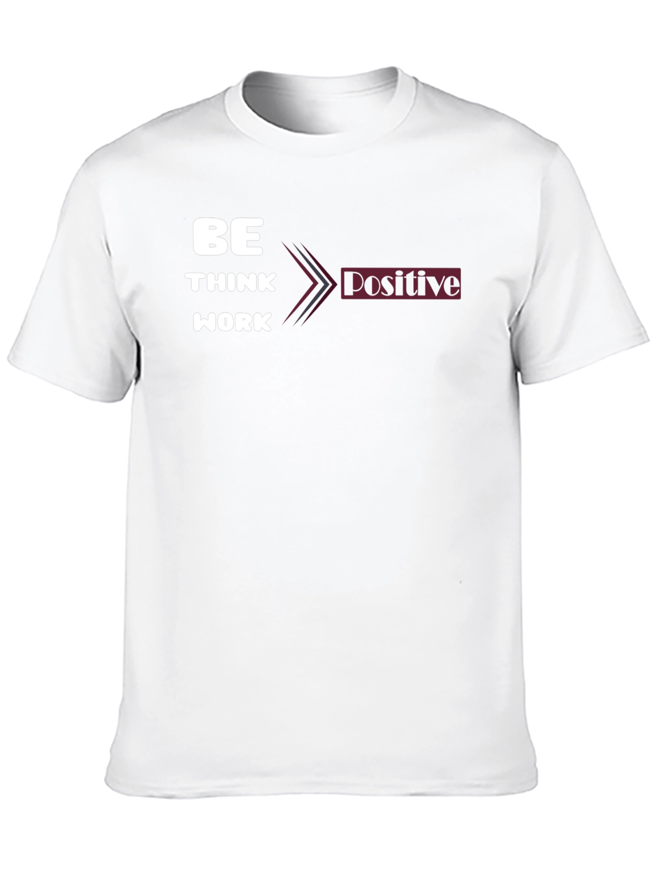 Be Think Work Positive Graphic Tee - Black
